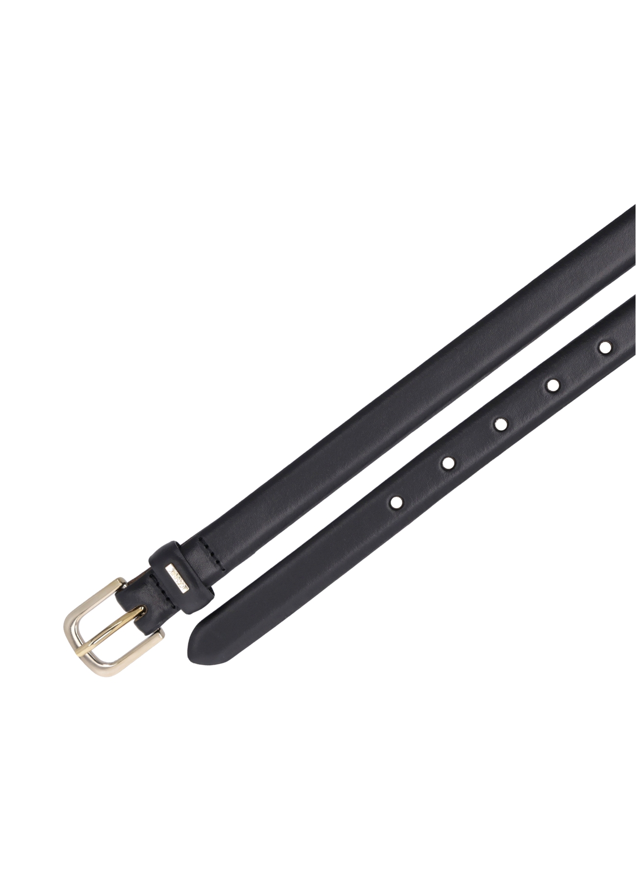 Czarny skórzany pasek damski PASDS-0300-99(Z26)