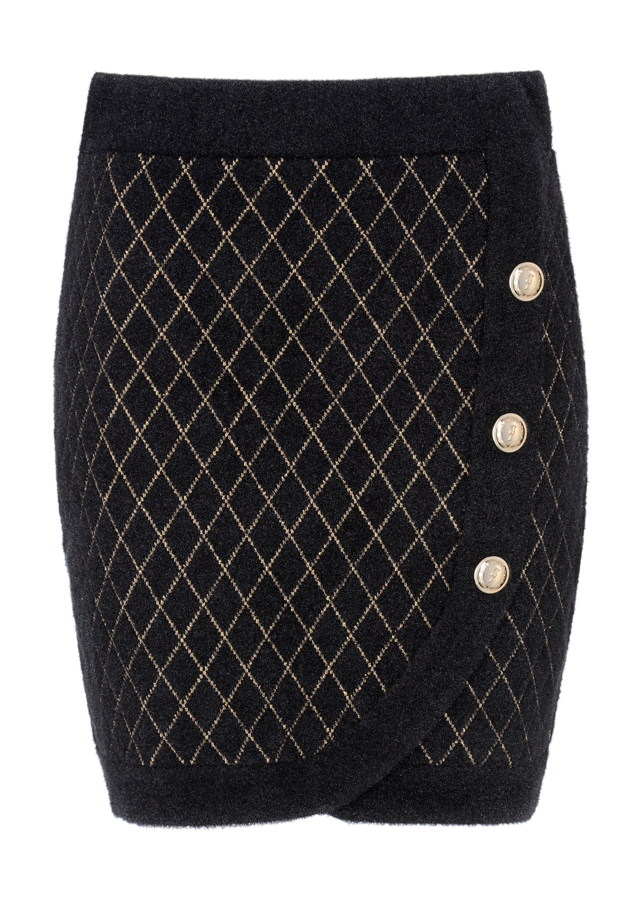 Spódnica czarna damska ołówkowa SPCDT-0082-98(Z23)-04