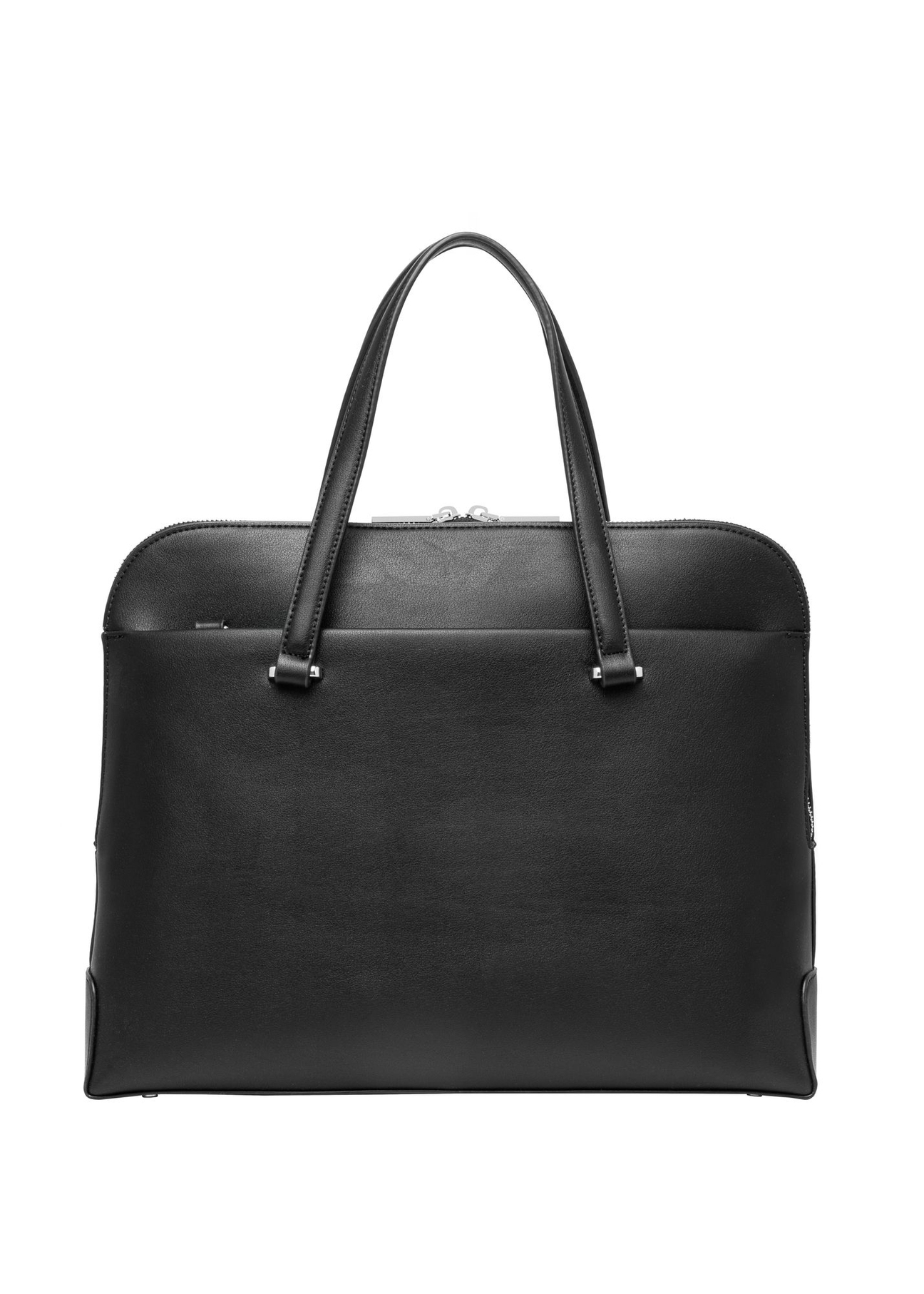 Czarna torba damska TOREC-1320-99(Z26) - widok produktu z tyłu, na białym tle. 