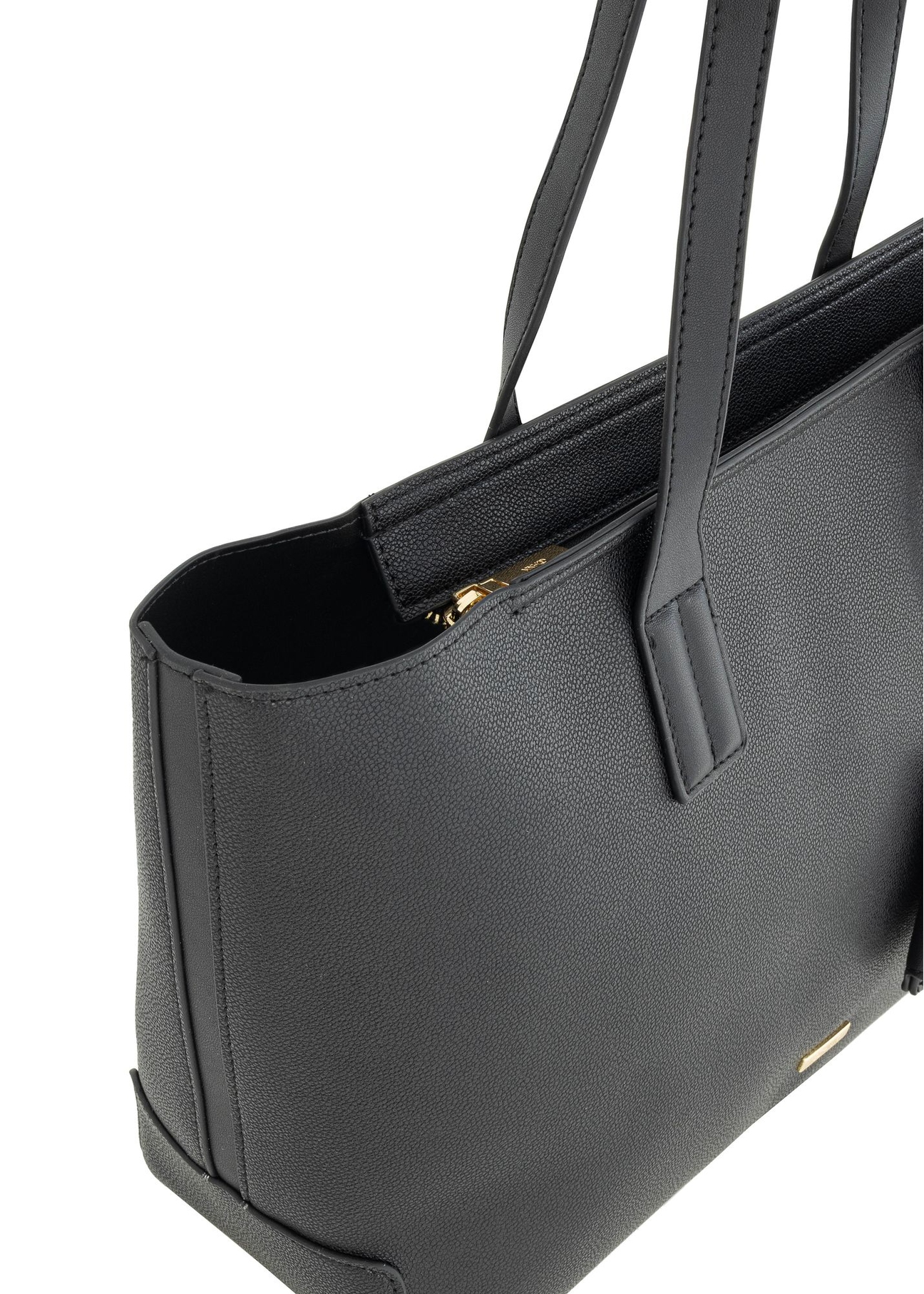 Czarna torebka shopper z imitacji skóry TOREC-0908-99(W24)-08