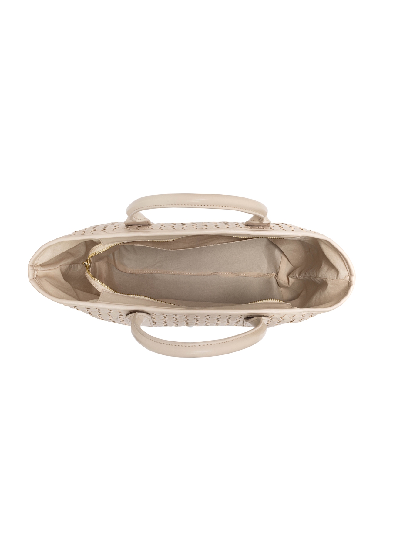 Kremowa torebka shopper damska TOREC-1008-12(W25)