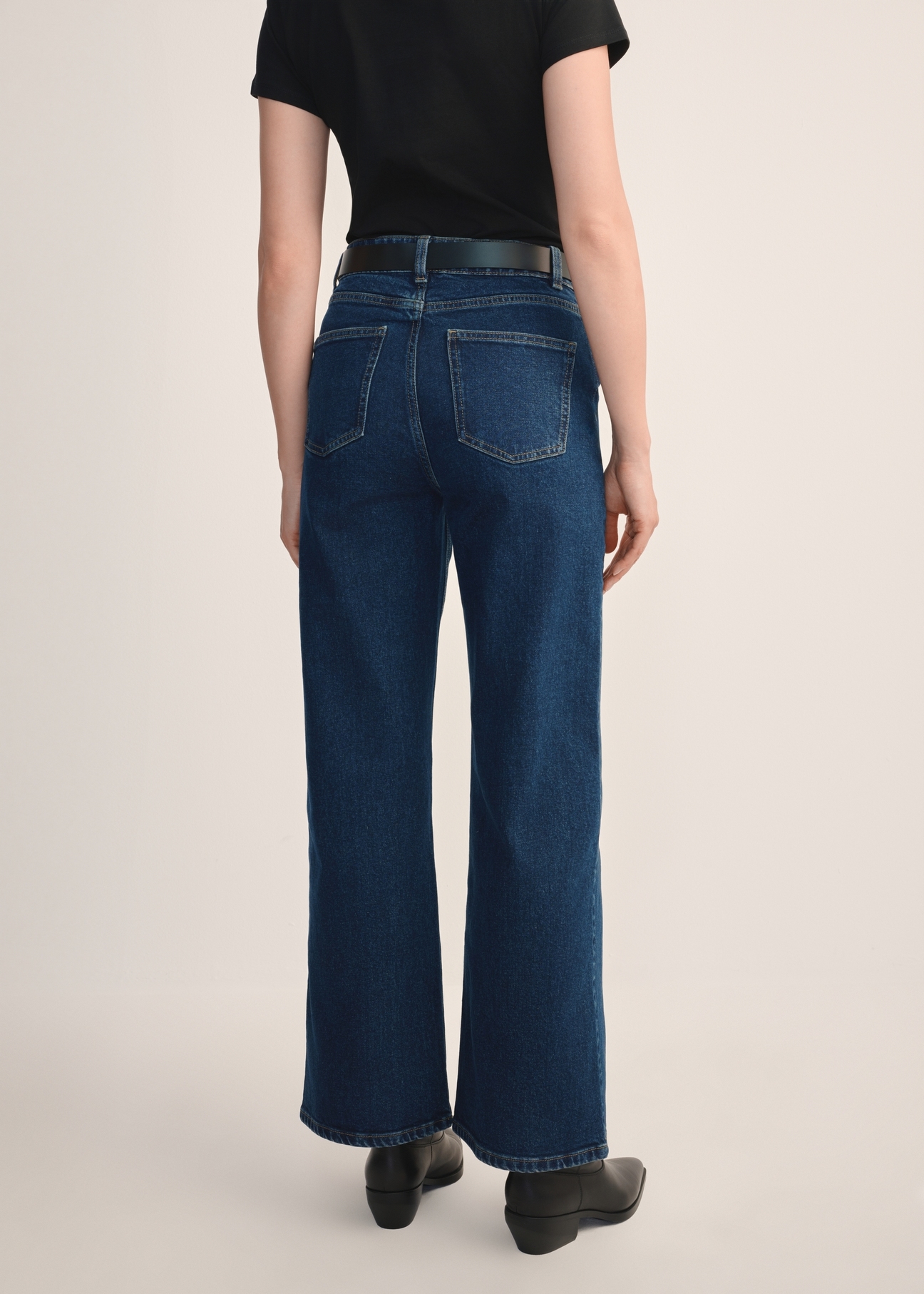 Jeansowe granatowe spodnie damskie JEADT-0013-7D(Z26)