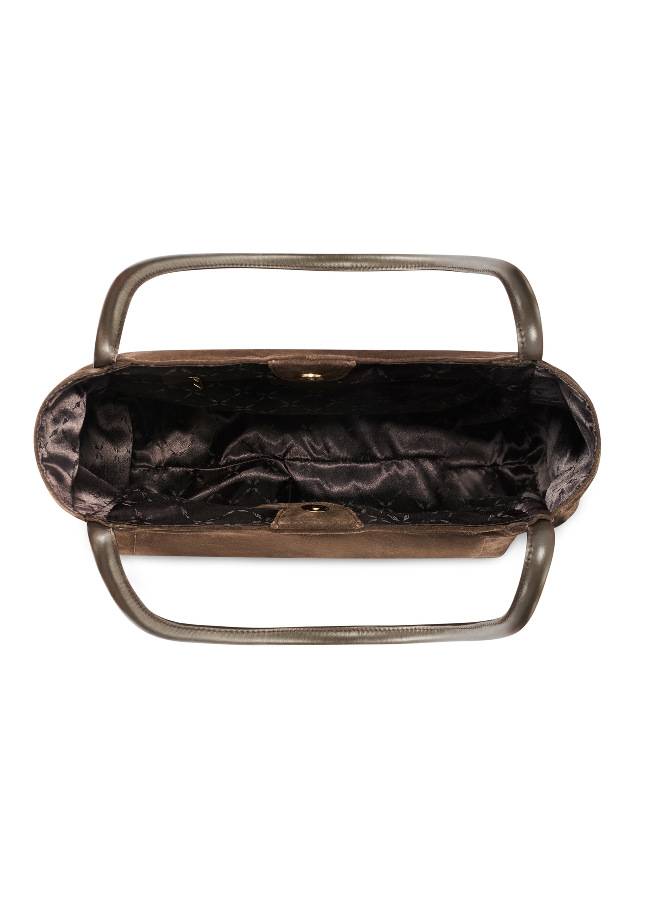 Brązowa zamszowa duża torebka damska TORES-1250-1I(W26)