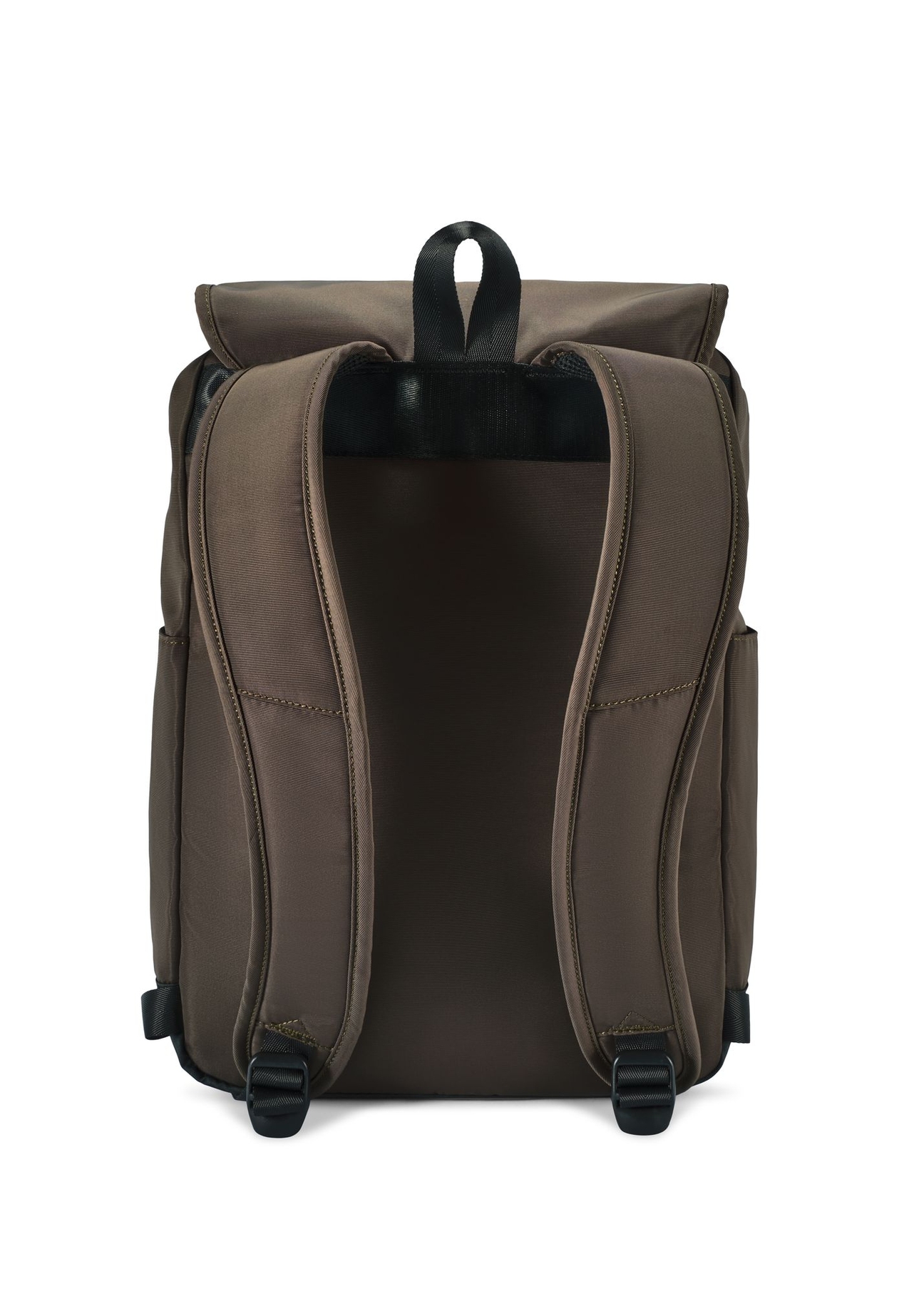 Plecak męski w kolorze khaki TORMN-0415-8D(W26) - widok produktu z tyłu, na białym tle. 