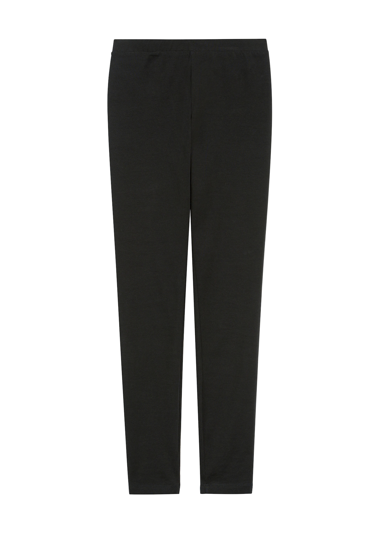 Czarne legginsy damskie LEGDT-0001-99(Z25), widok produktu od przodu na białym tle.