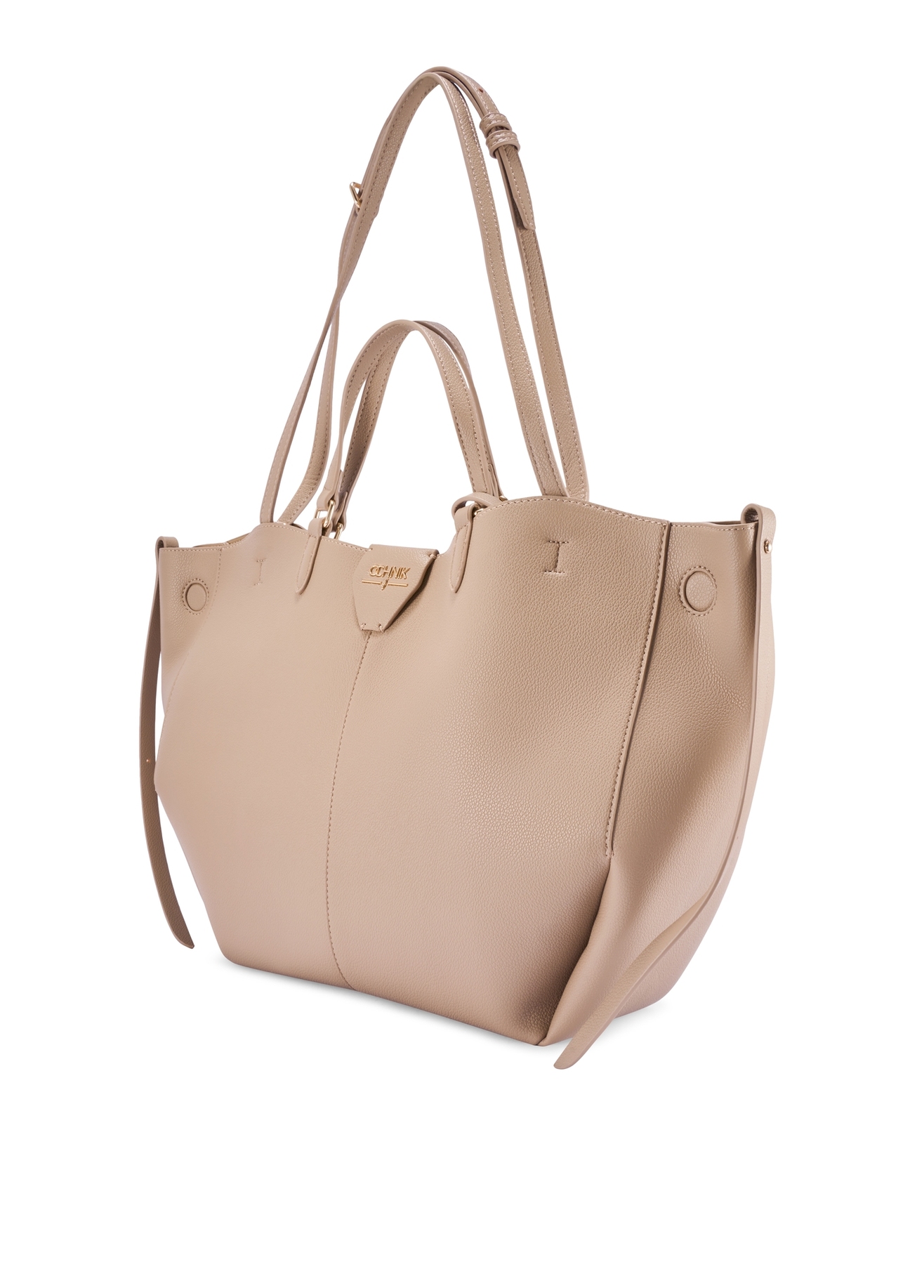 Beżowa duża torebka shopper TOREC-1201-1B(W26)