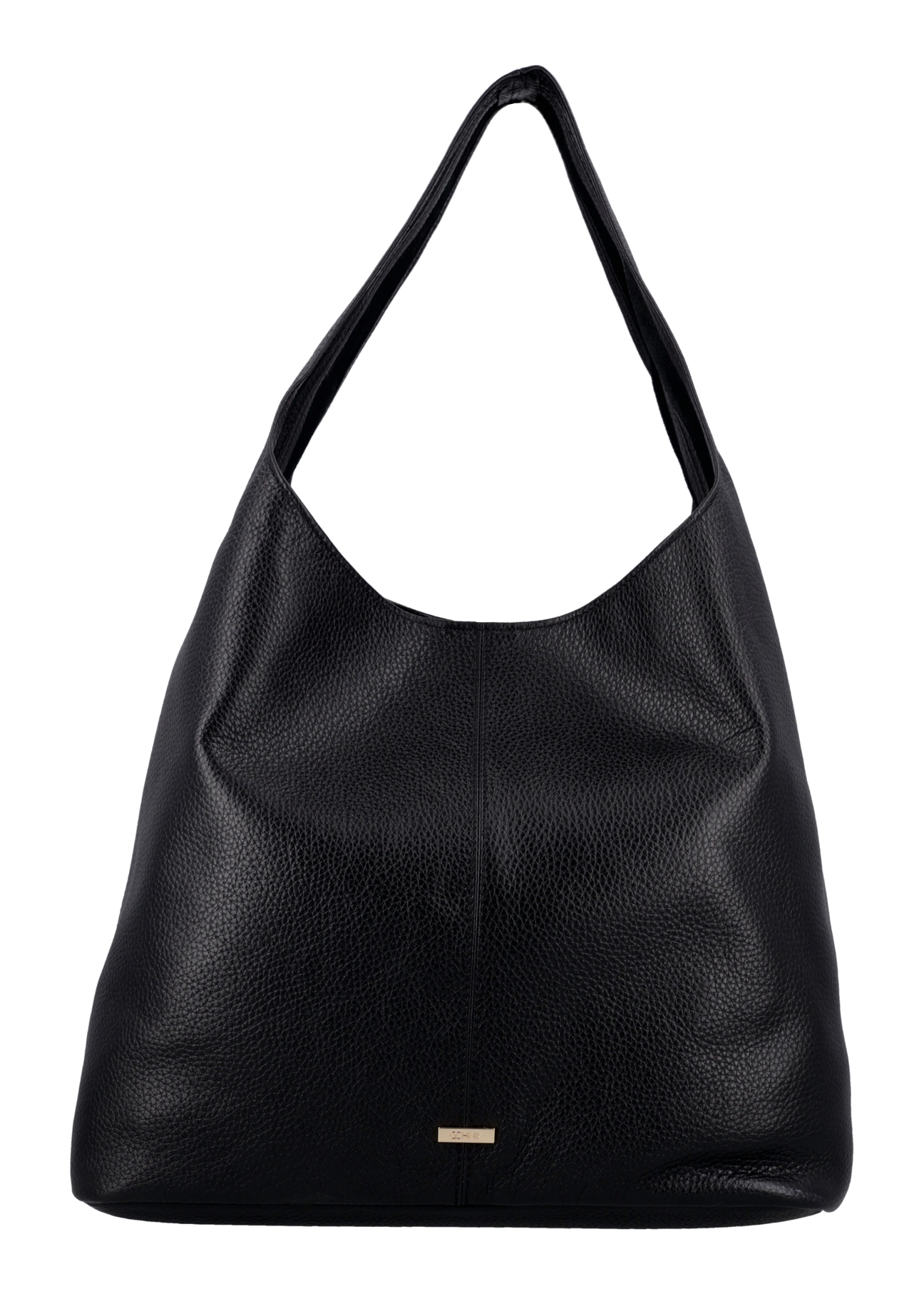 Czarna skórzana torebka shopper TORES-1372-9I(Z26)