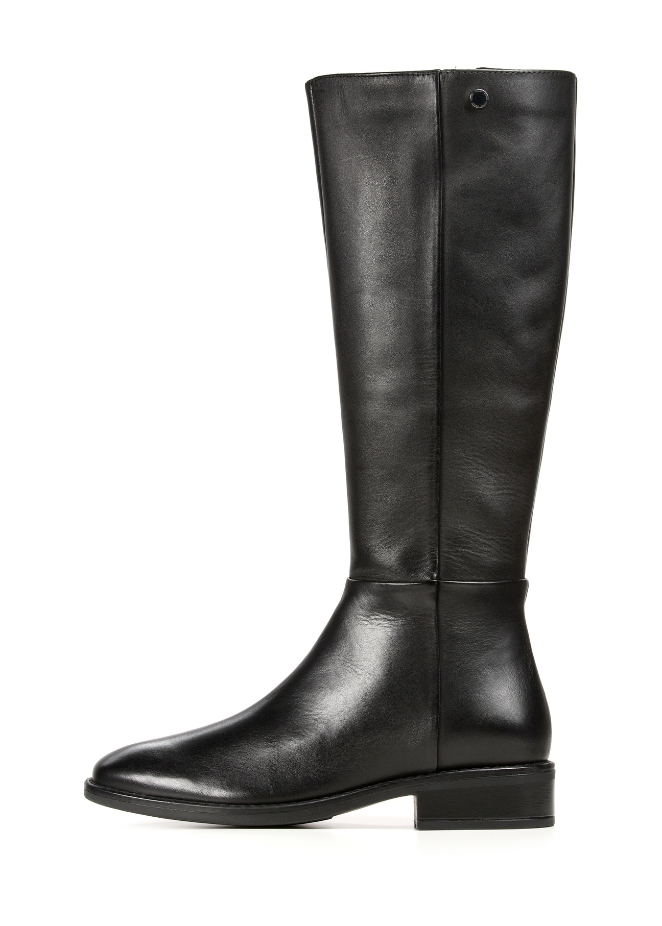 Czarne skórzane kozaki damskie BUTYD-1183-99(Z25)