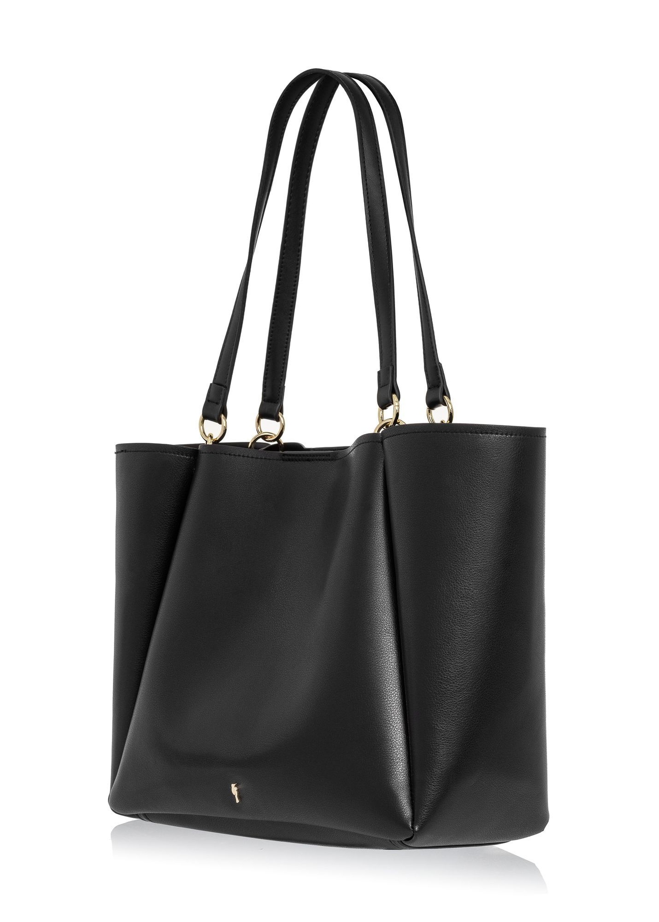 Torebka damska typu tote bag TOREC-0845A-99(Z25), widok produktu skosem na białym tle.
