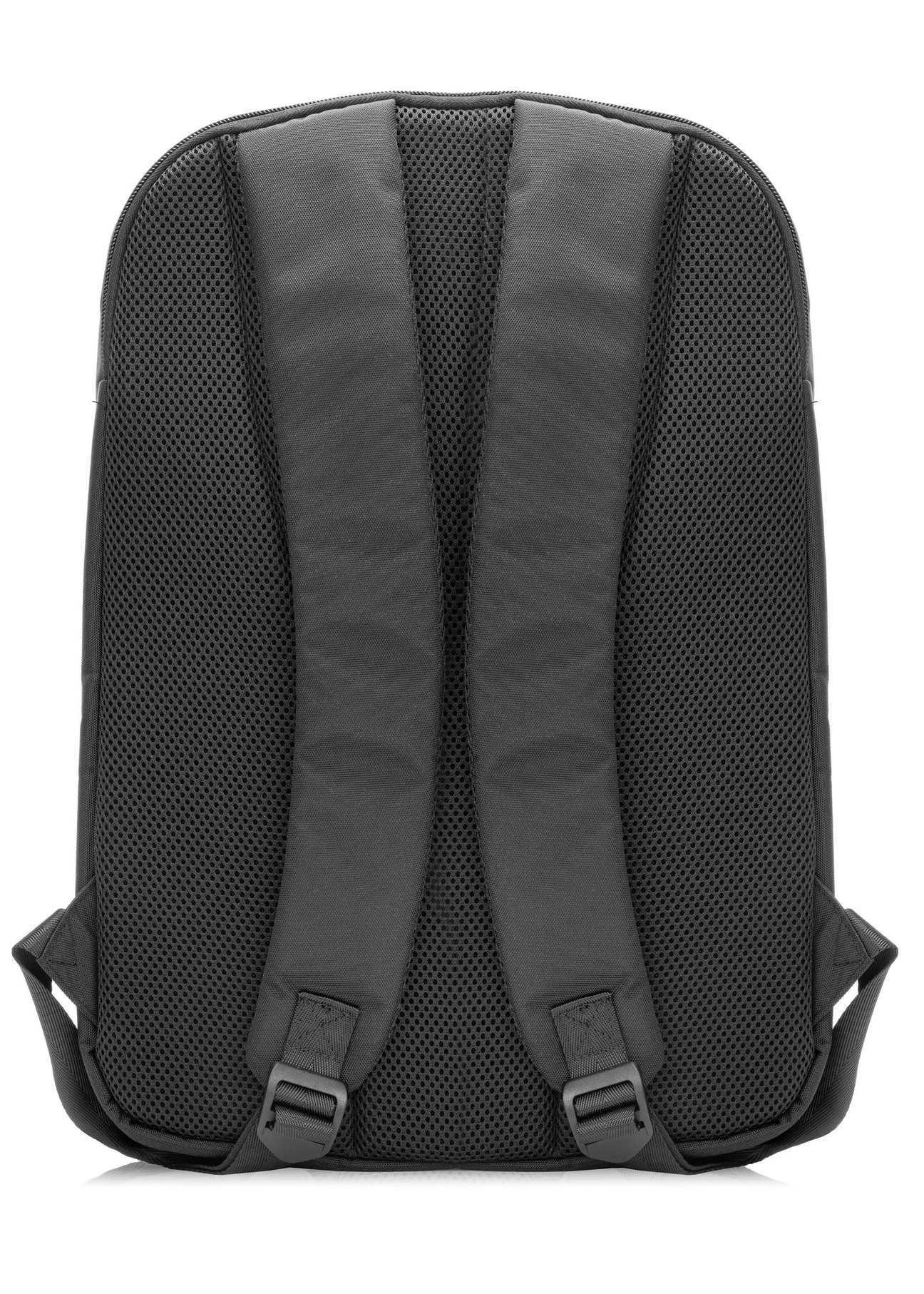 Czarny duży plecak męski TORMN-0389-99(W26) - widok produktu z tyłu, na białym tle. 