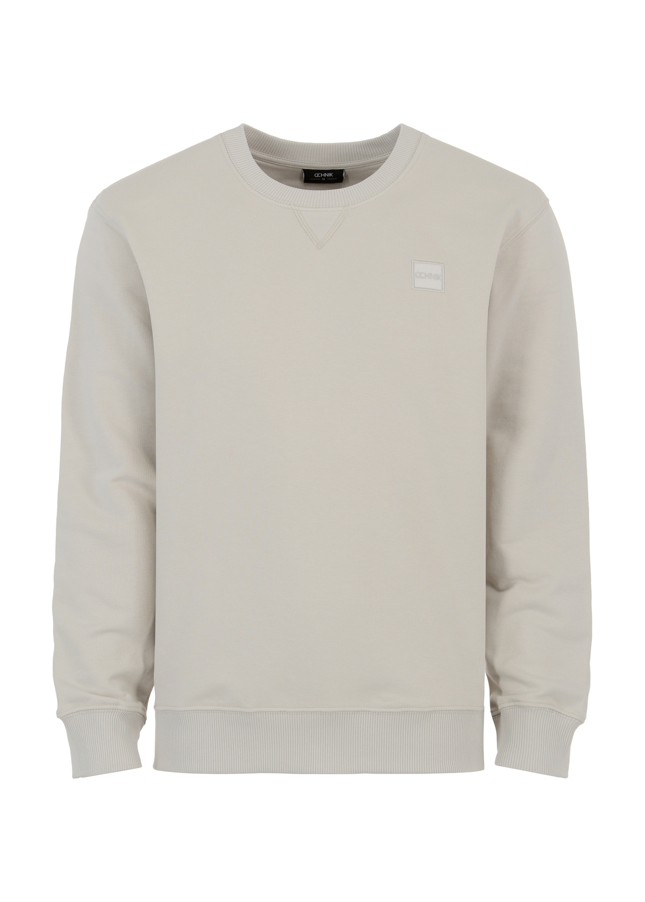 Kremowa bluza męska z logo BLZMT-0057-66(W23)-05