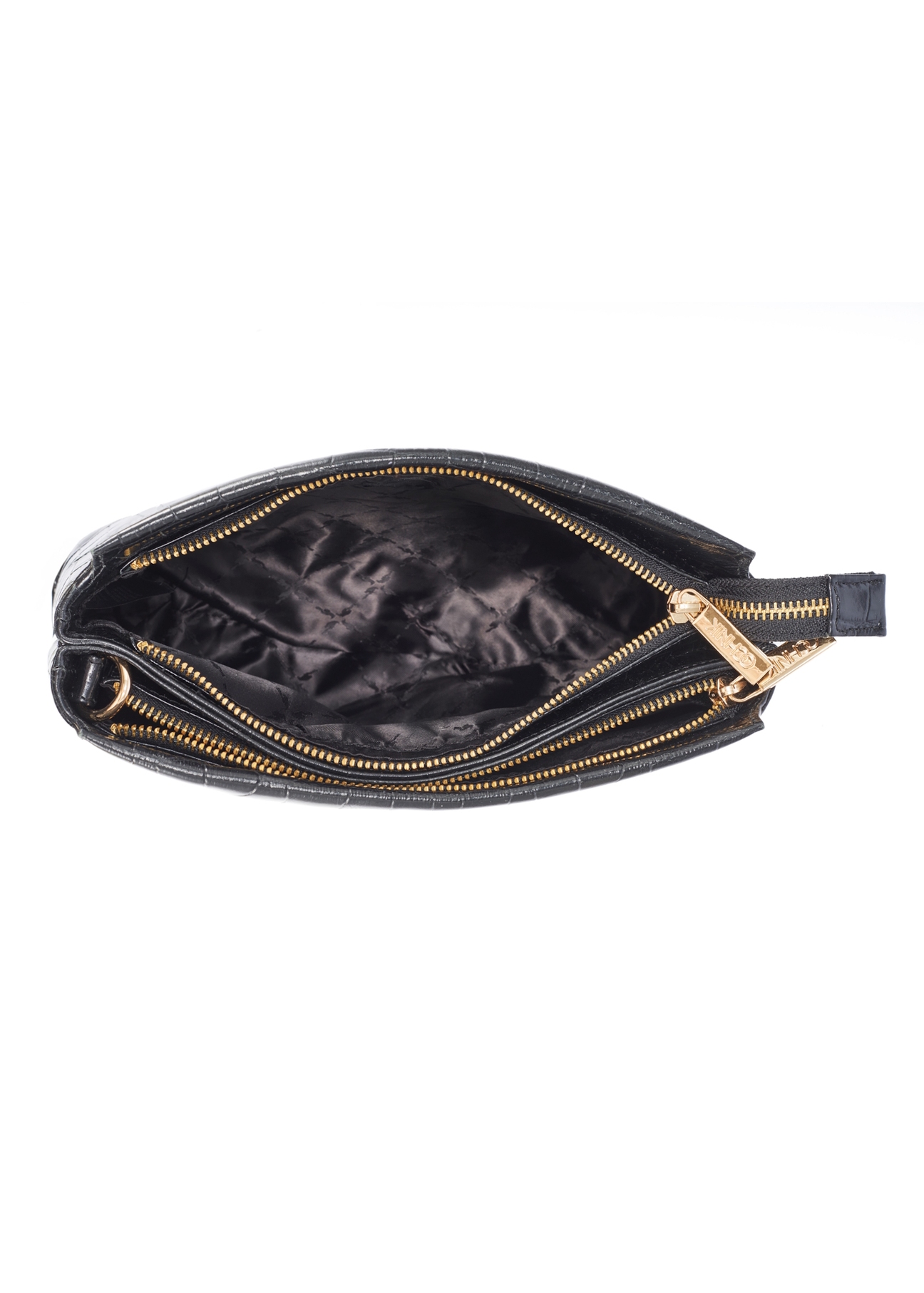 Czarna torebka damska croco TORES-1159E-99(Z25)