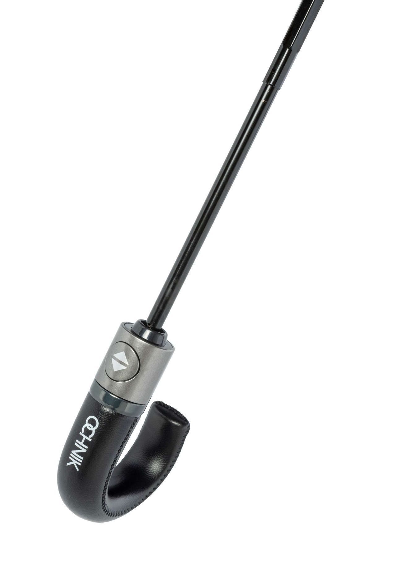 Parasol męski w kratę PARSM-0002-9D(W26) - zbliżenie na detal, na białym tle. 