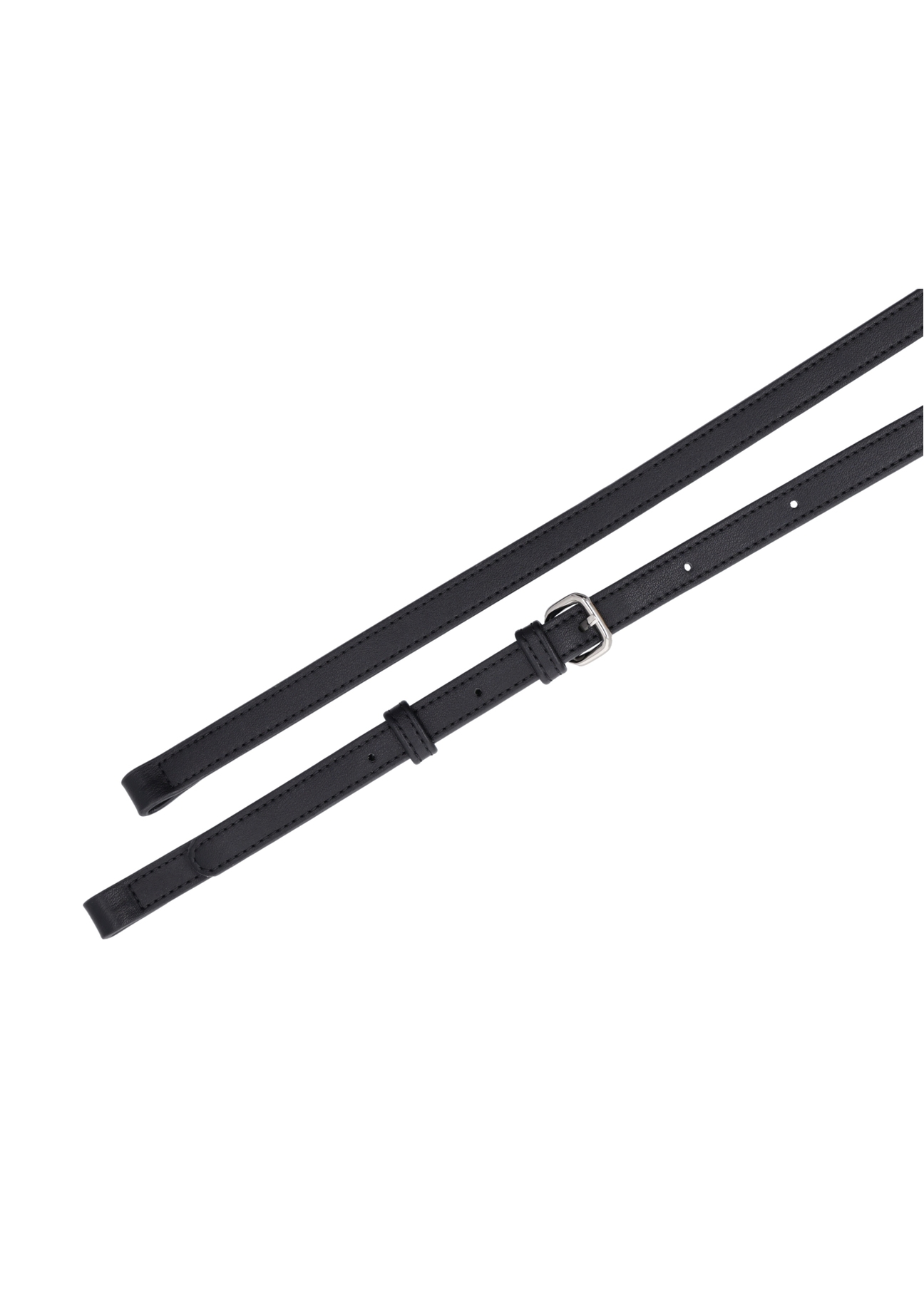 Czarna mała torebka damska hobo TOREC-1097-99(Z26), widok paska produktu na białym tle.