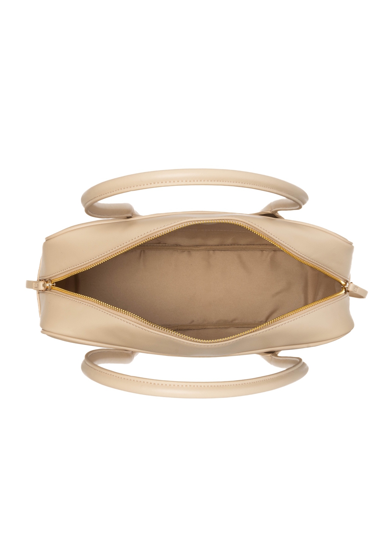 Beżowa torebka damska na ramię TOREC-1232-1A(W26), widok produktu w środku na białym tle.