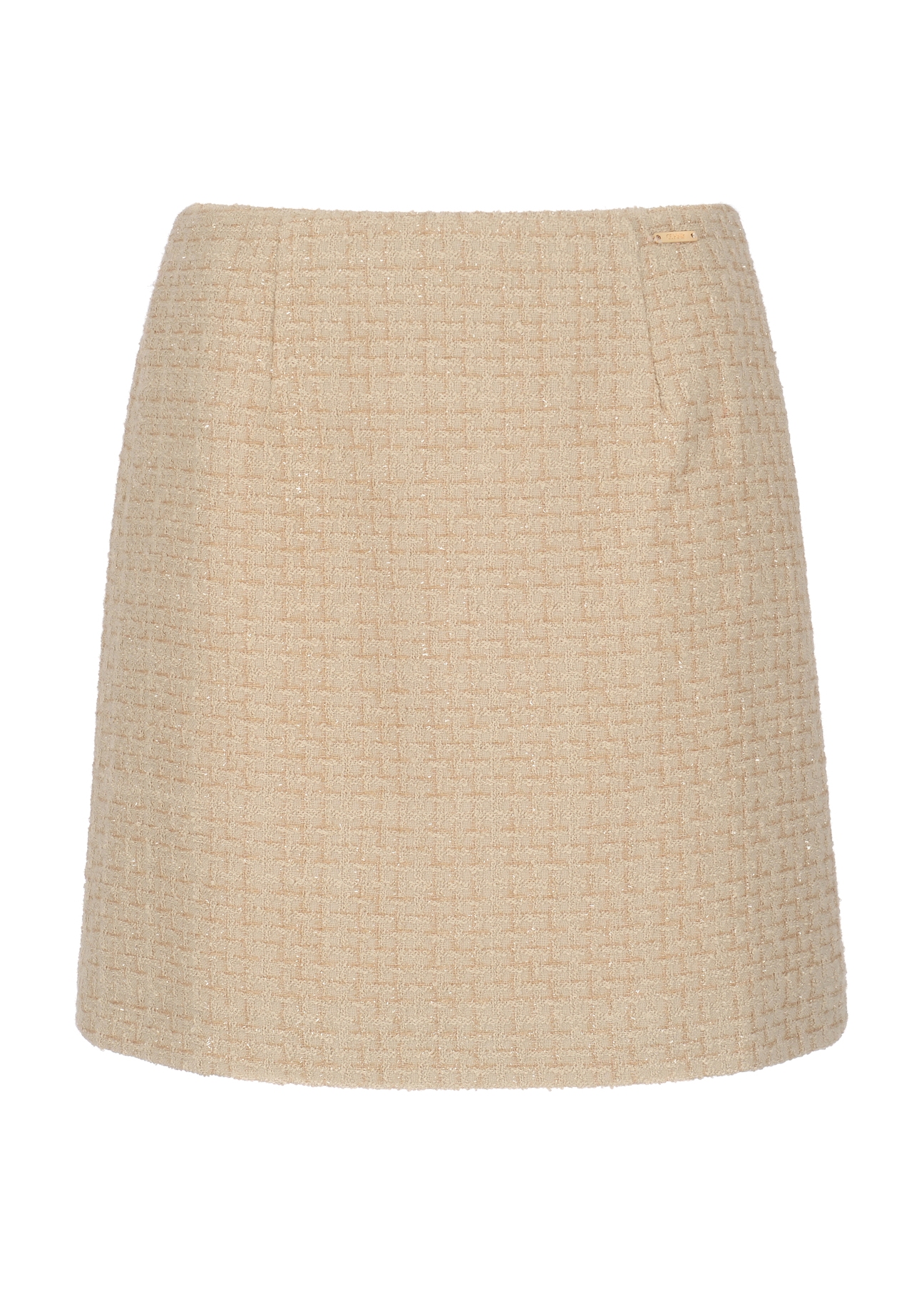 Spódnica beżowa damska mini SPCDT-0079-81(Z23)-04