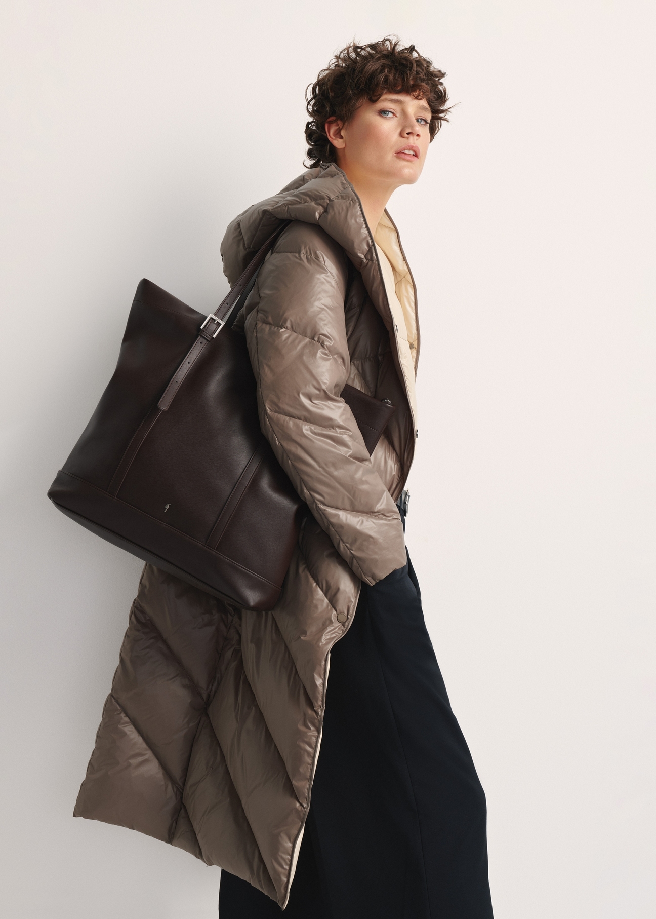 Duża brązowa torebka damska shopper TOREC-1067-89(Z25)
