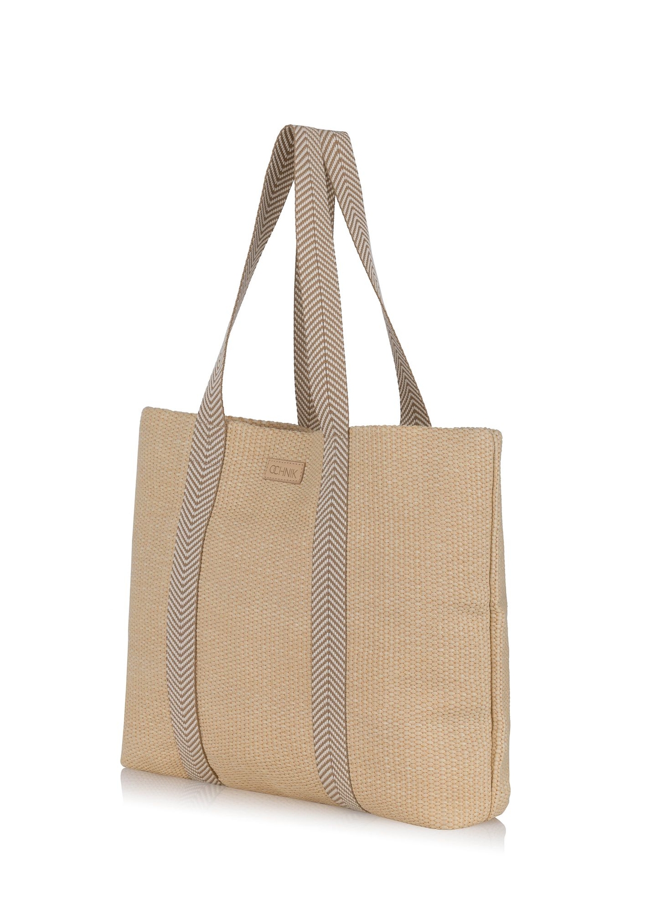 Duża torebka shopper z imitacji słomki TOREC-0929-81(W24)-03
