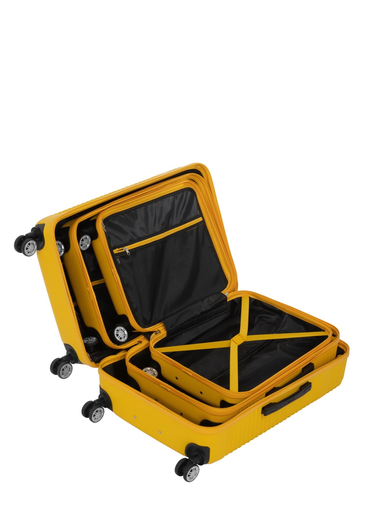 Komplet walizek na kółkach 19'/24'/28' WALAB-0040-2B(W26), widok produktu w środku na białym tle.