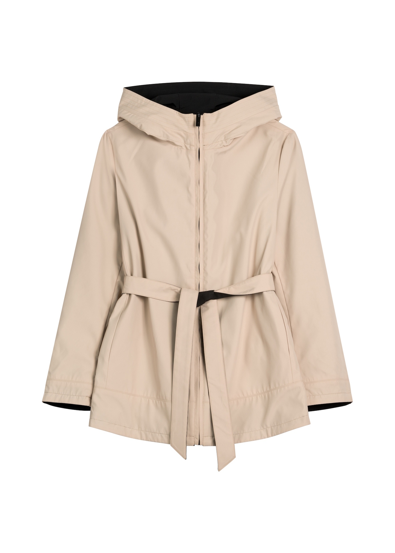 Dwustronna przejściowa kurtka damska KURDT-0655-9J(W26) - widok produktu z przodu, na białym tle.