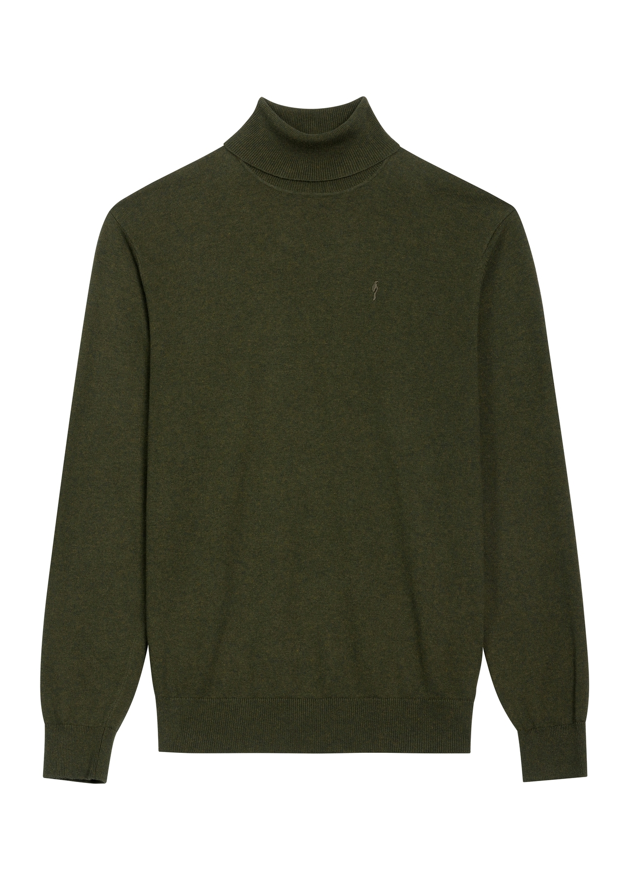 Sweter męski z golfem w kolorze zielonym SWEMT-0095B-8B(Z26)