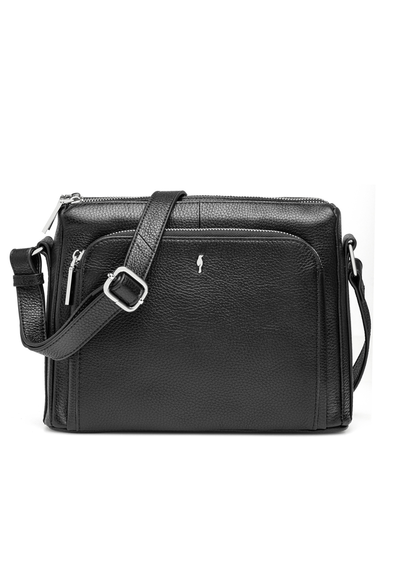 Czarna skórzana torebka damska TORES-1217-9I(W26)