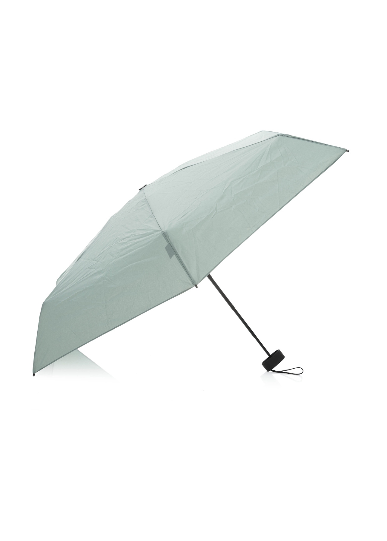 Parasol damski w kolorze miętowym z etui PARSD-0038-53(W25), widok rozłożonego produktu na białym tle.