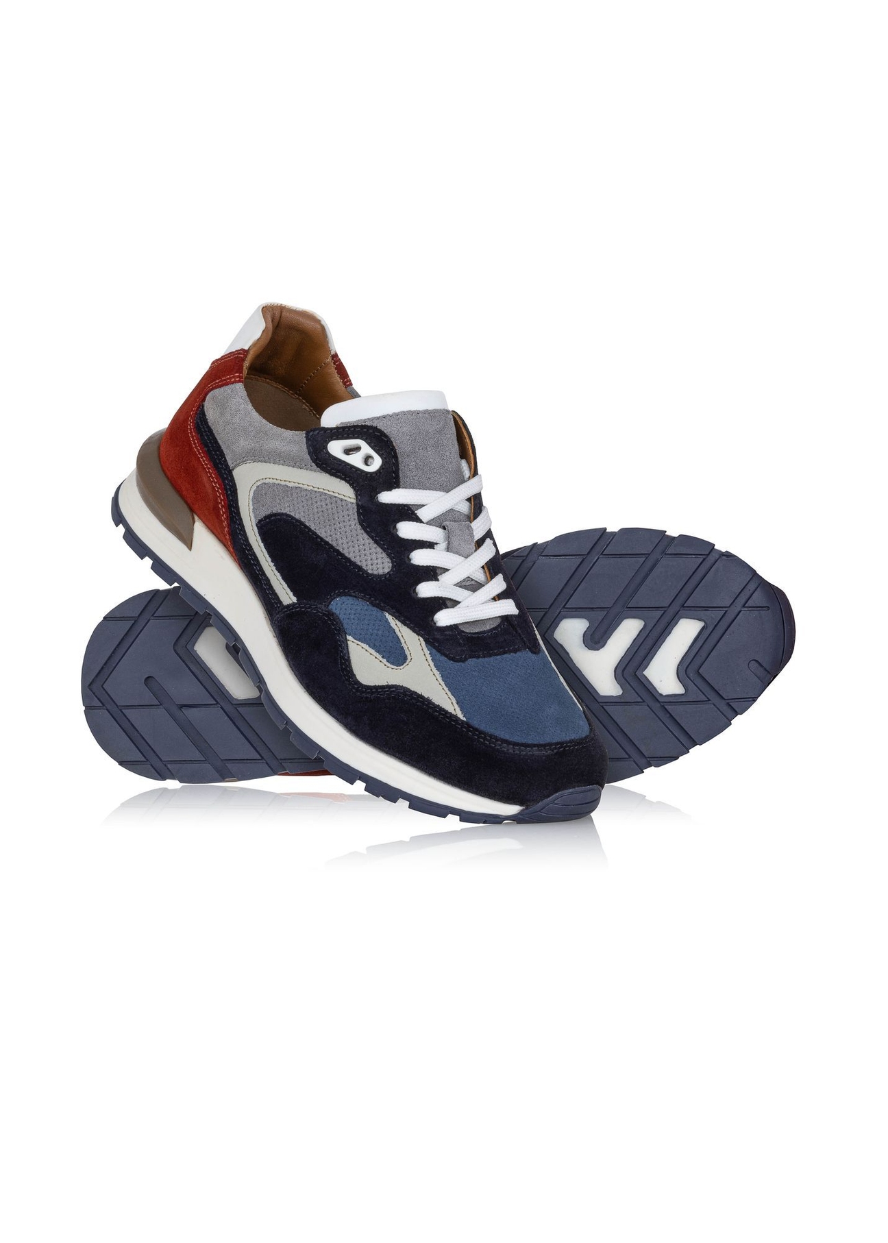 Skórzane kolorowe sneakersy męskie BUTYM-0461-15(W24)-04