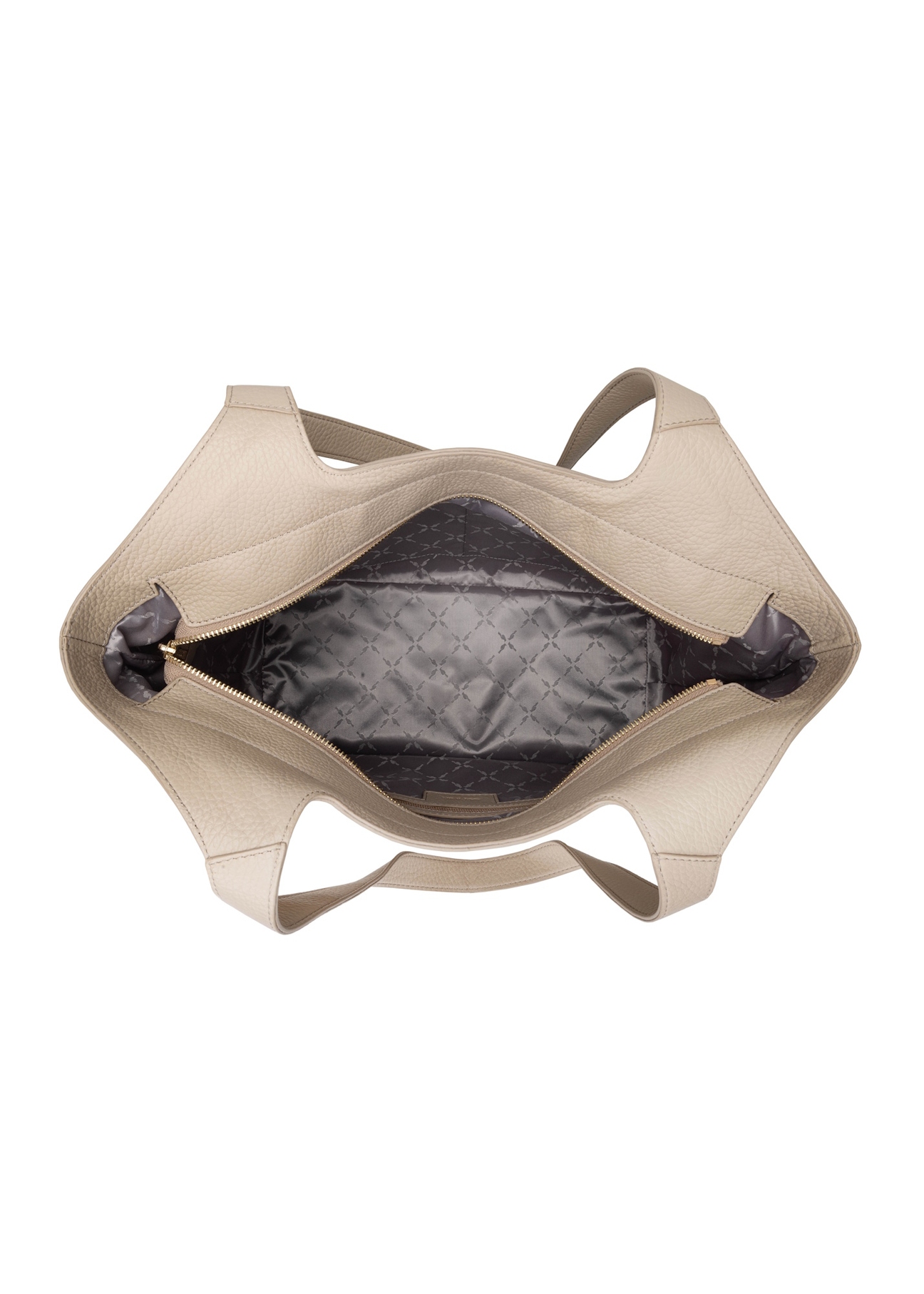 Duża skórzana torebka damska TORES-1205-1B(W26), widok produktu w środku na białym tle.