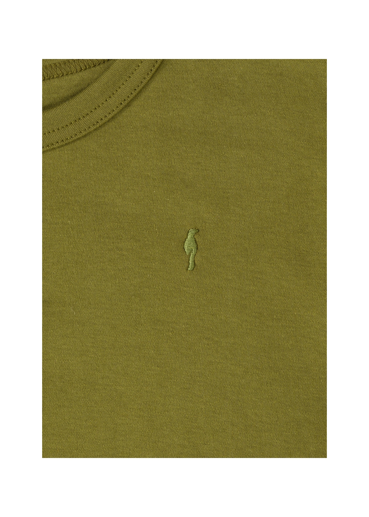 T-shirt khaki basic damski TSHDT-0076-55(Z21)-03