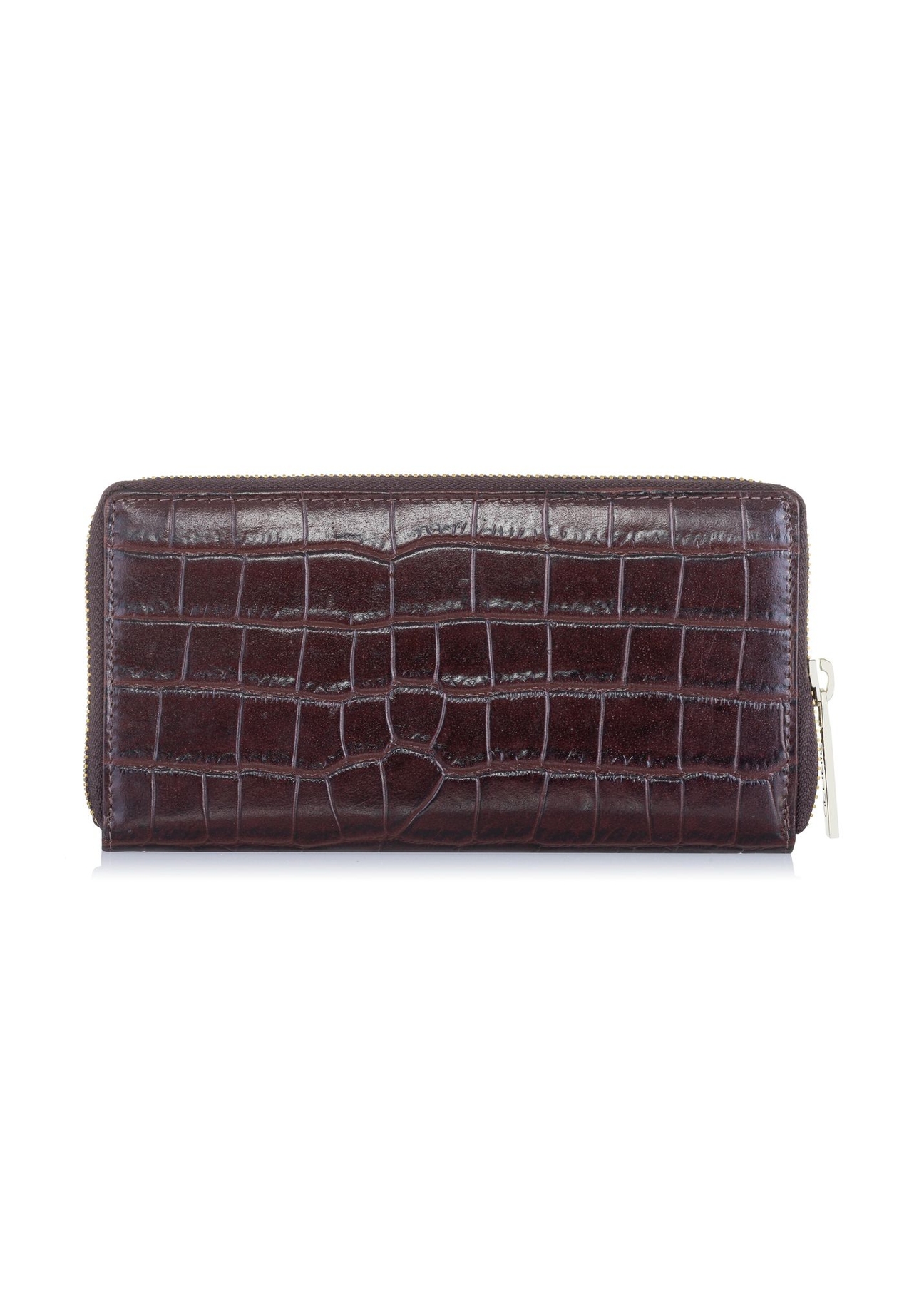 Duży brązowy portfel damski croco PORES-0844-89(W23)-04