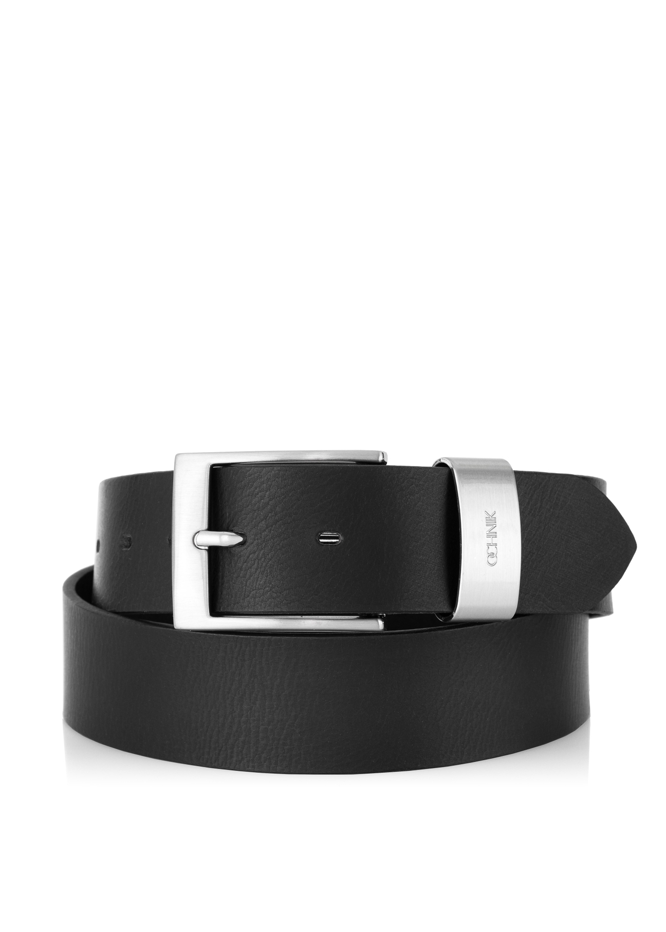 Czarny skórzany pasek męski PASMS-0240-99(Z23)-01