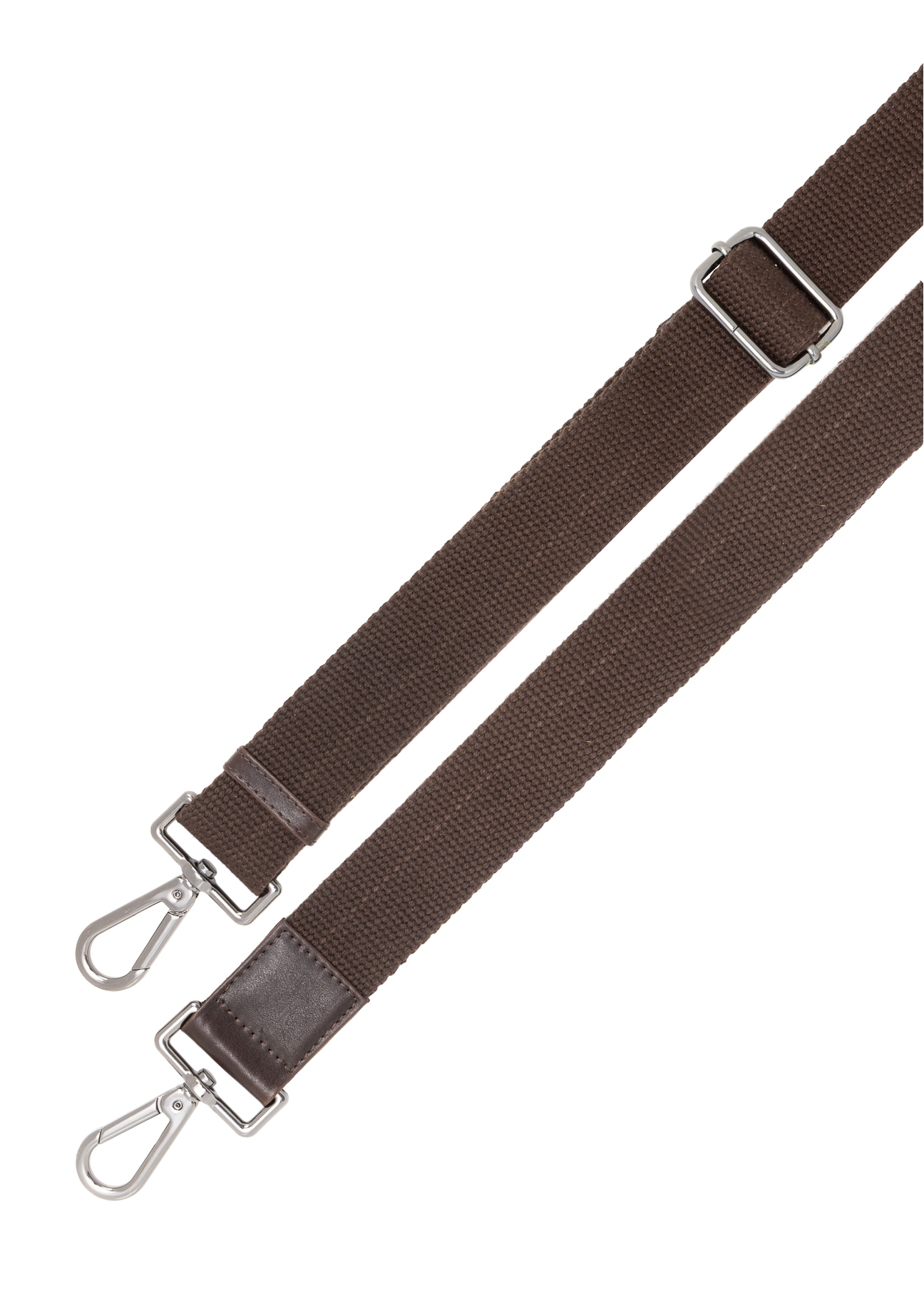Brązowa skórzana torba męska TORMS-0459-89(Z25), zbliżenie na odpinany pasek produktu, widok na białym tle.