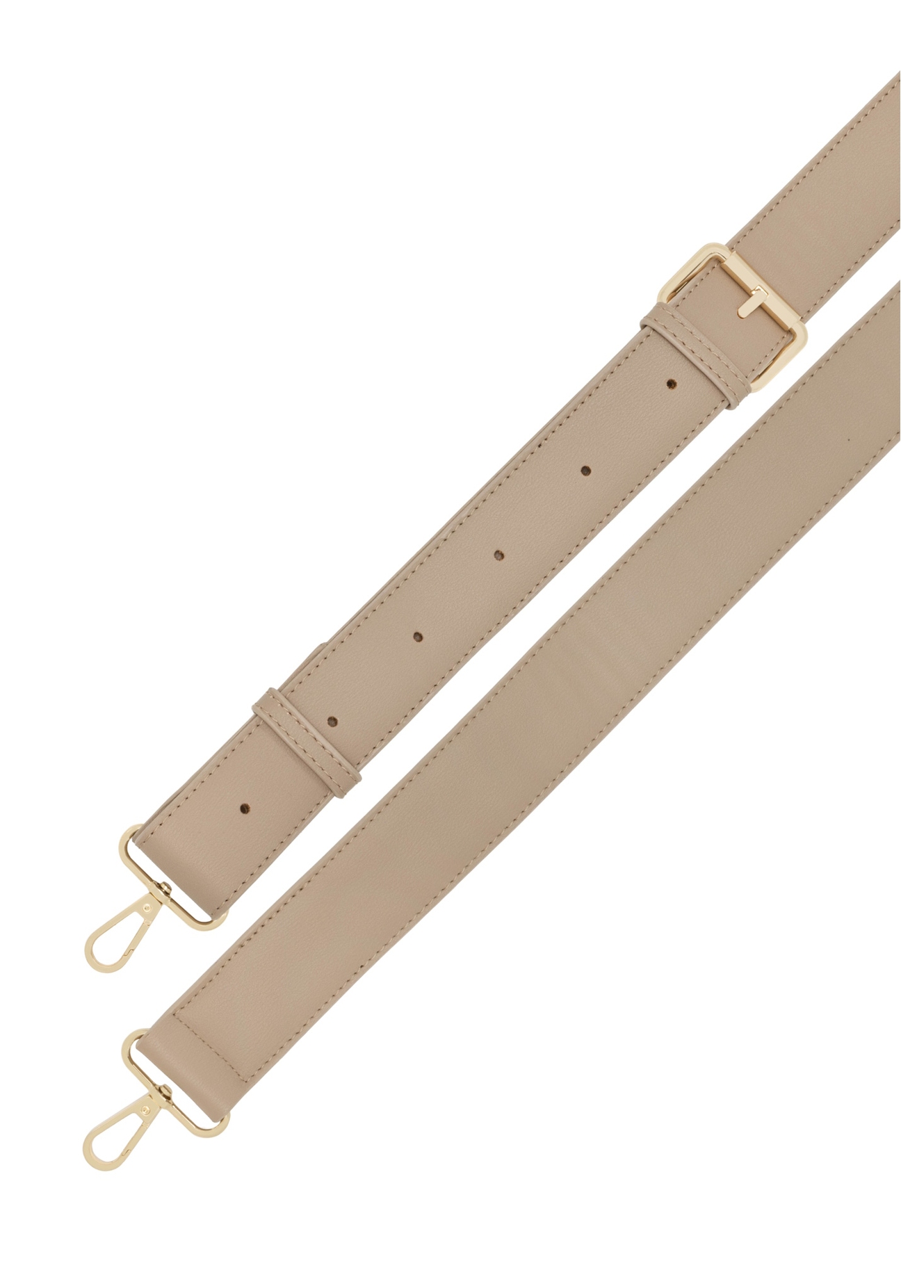 Beżowa mała torebka damska TOREC-1172-1B(W26), widok paska produktu na białym tle.