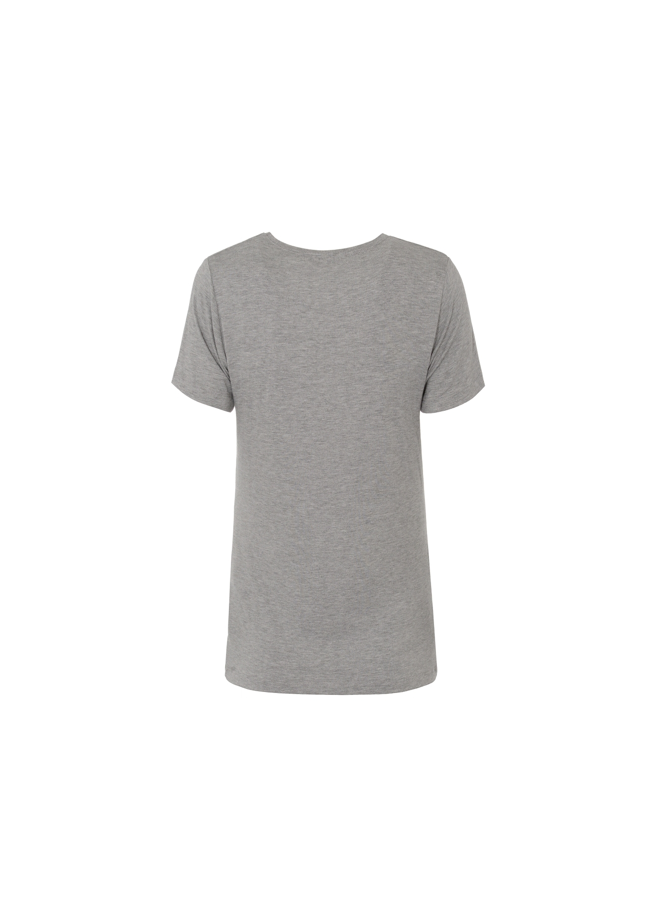 Szary T-shirt damski z wilgą TSHDT-0022-91(Z18)-02