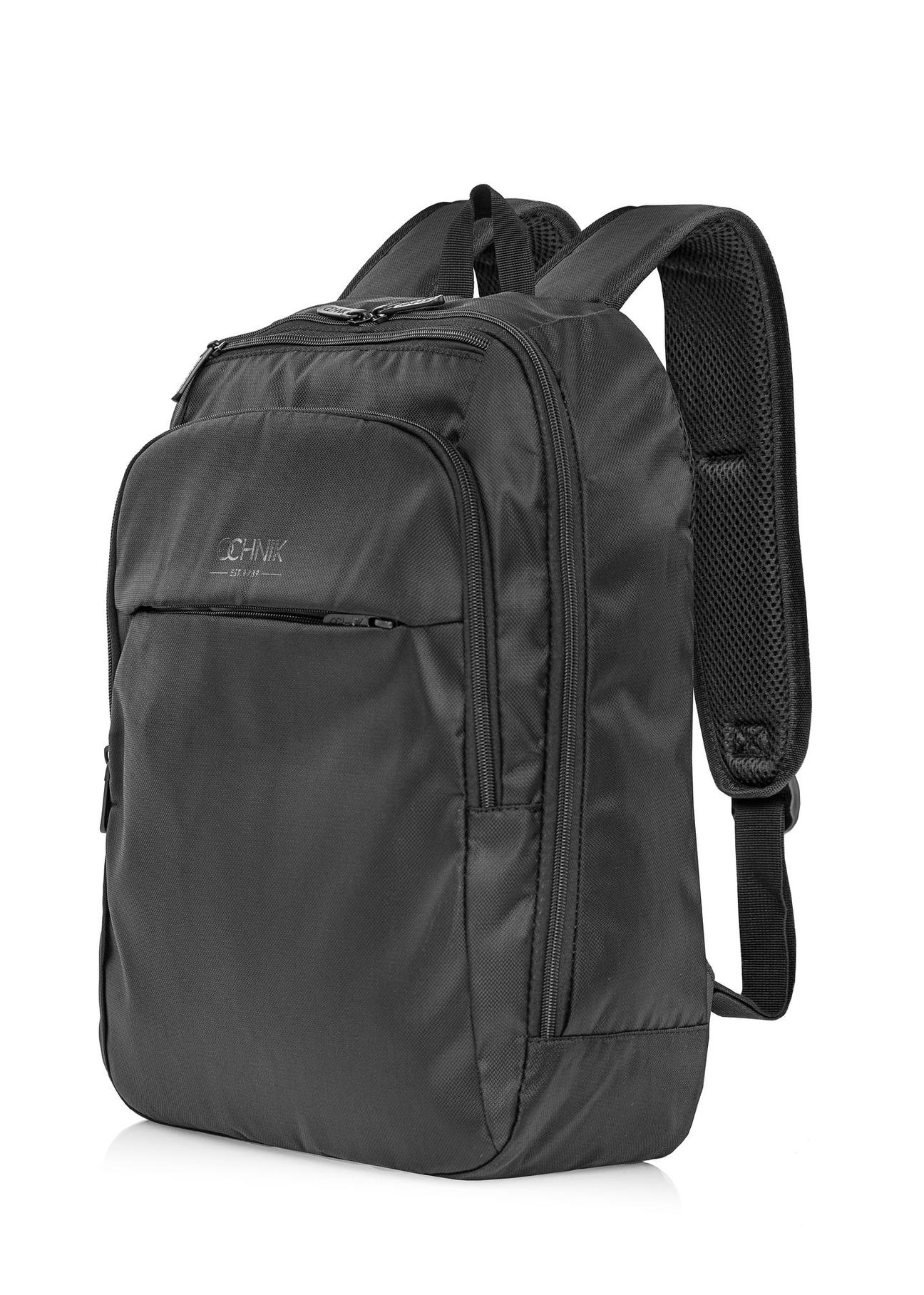 Black men's backpack with laptop pocket TORMN-0264B-99(Z24)-02