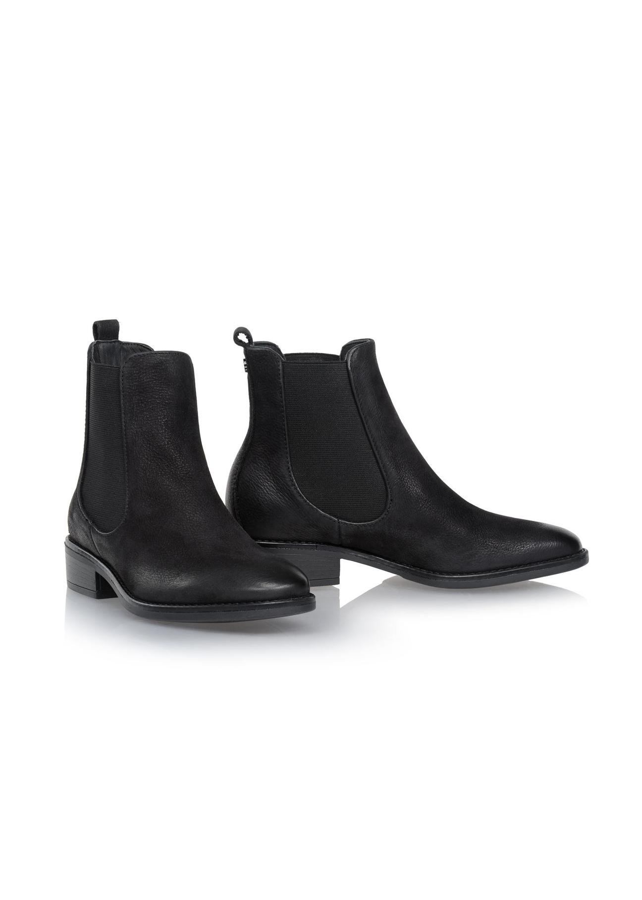 Czarne skórzane buty damskie BUTYD-0936A-98(Z23)