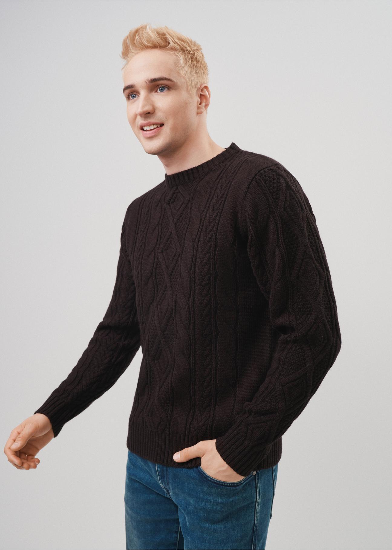 Czarny sweter męski SWEMT-0141-99(Z23)