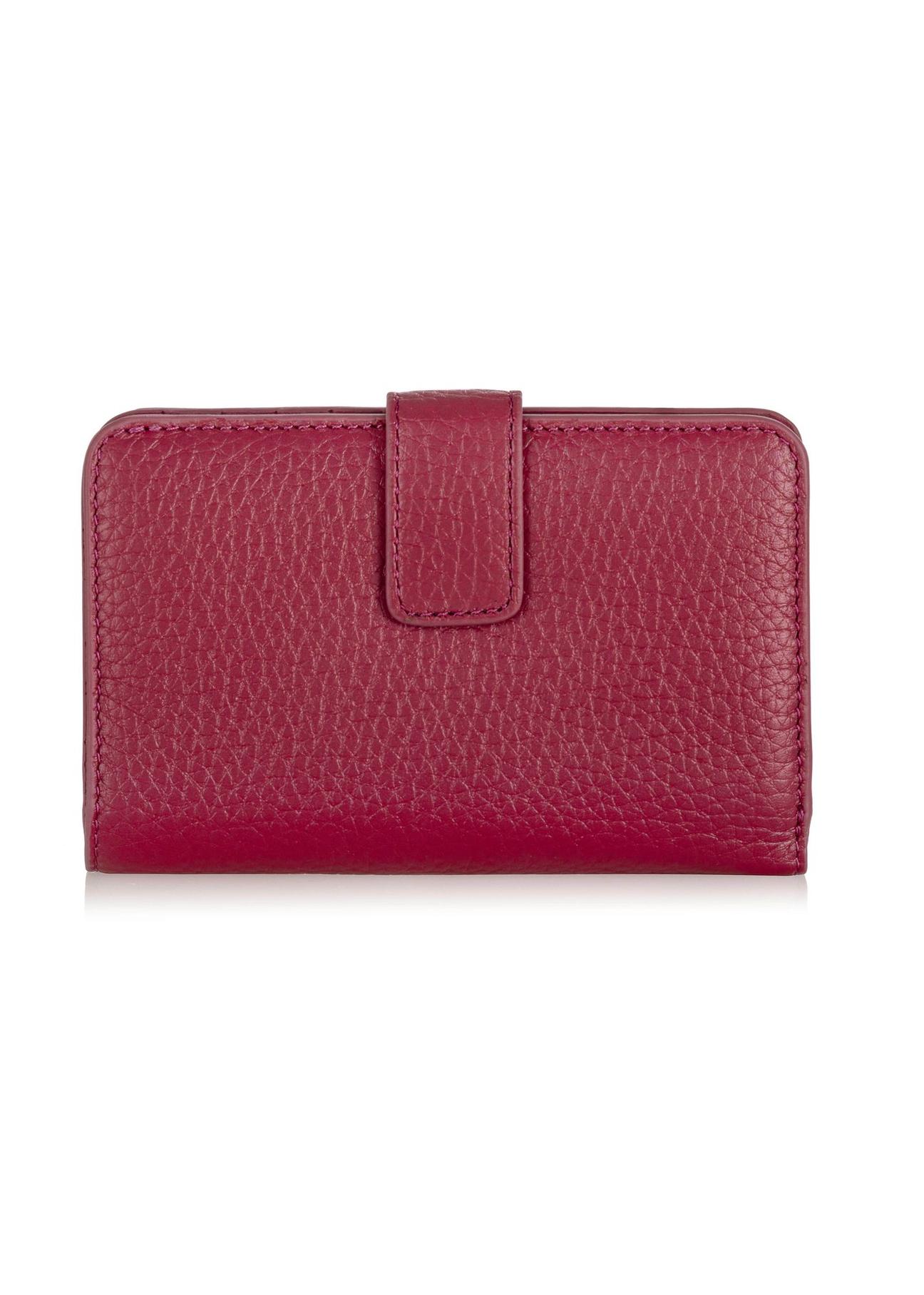Skórzany różowy portfel damski PORES-0896-34(W24)