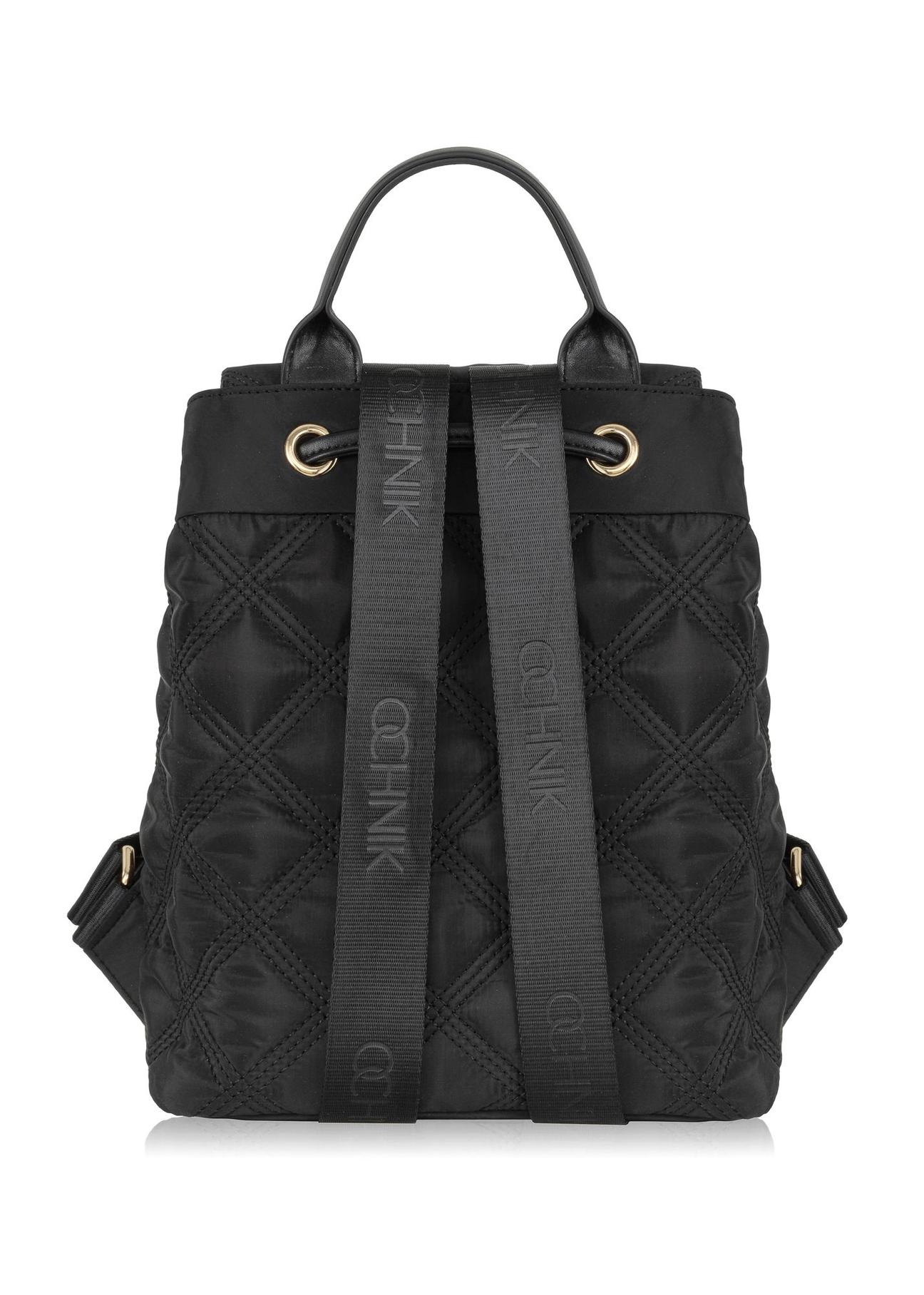 Black medium quilted women's backpack TOREN-0296-99(Z24) pic. 6