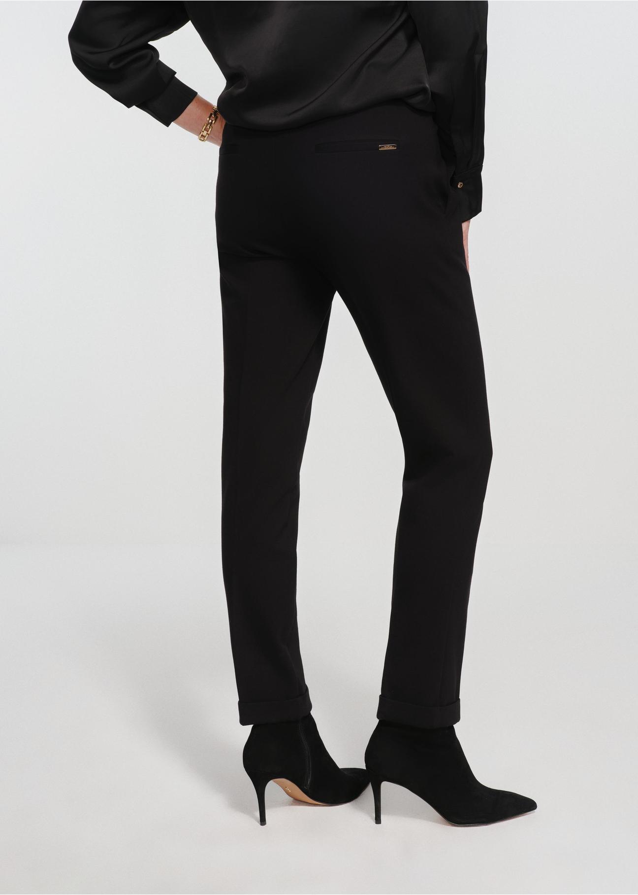 Black women's crease trousers SPODT-0098-99(Z24)-03