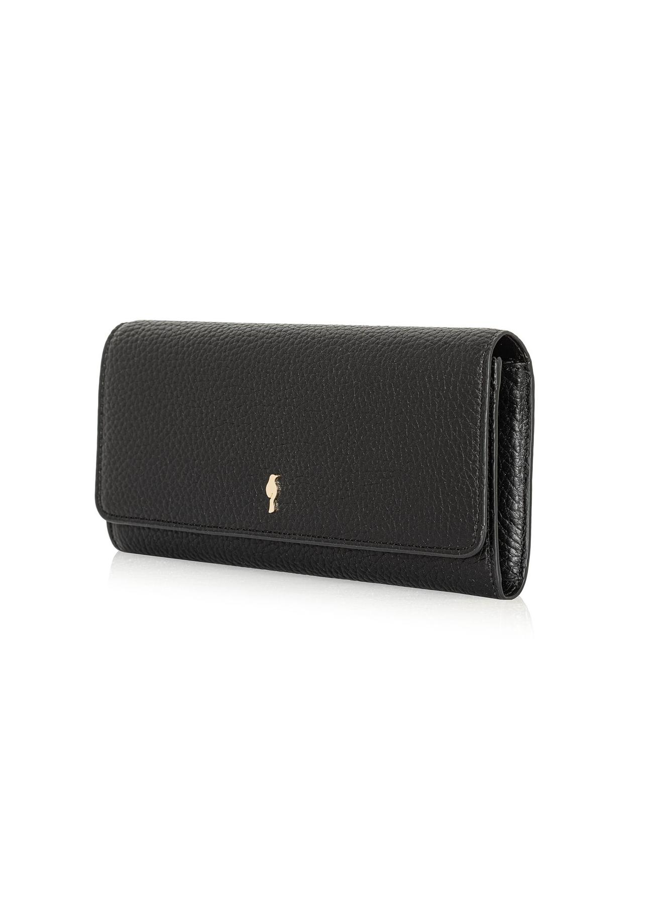 Large black leather women's wallet PORES-0893E-99(Z24)-02