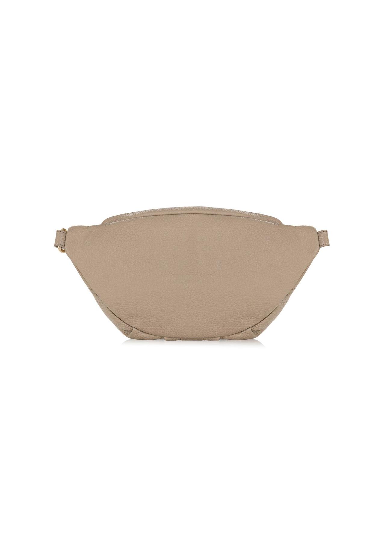 Beige women's leather waist bag TORES-0894B-81(Z24)-04