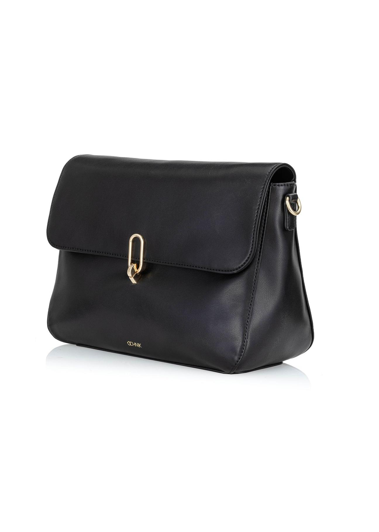 Capacious black women's bag TOREC-0970-99(Z24)-03