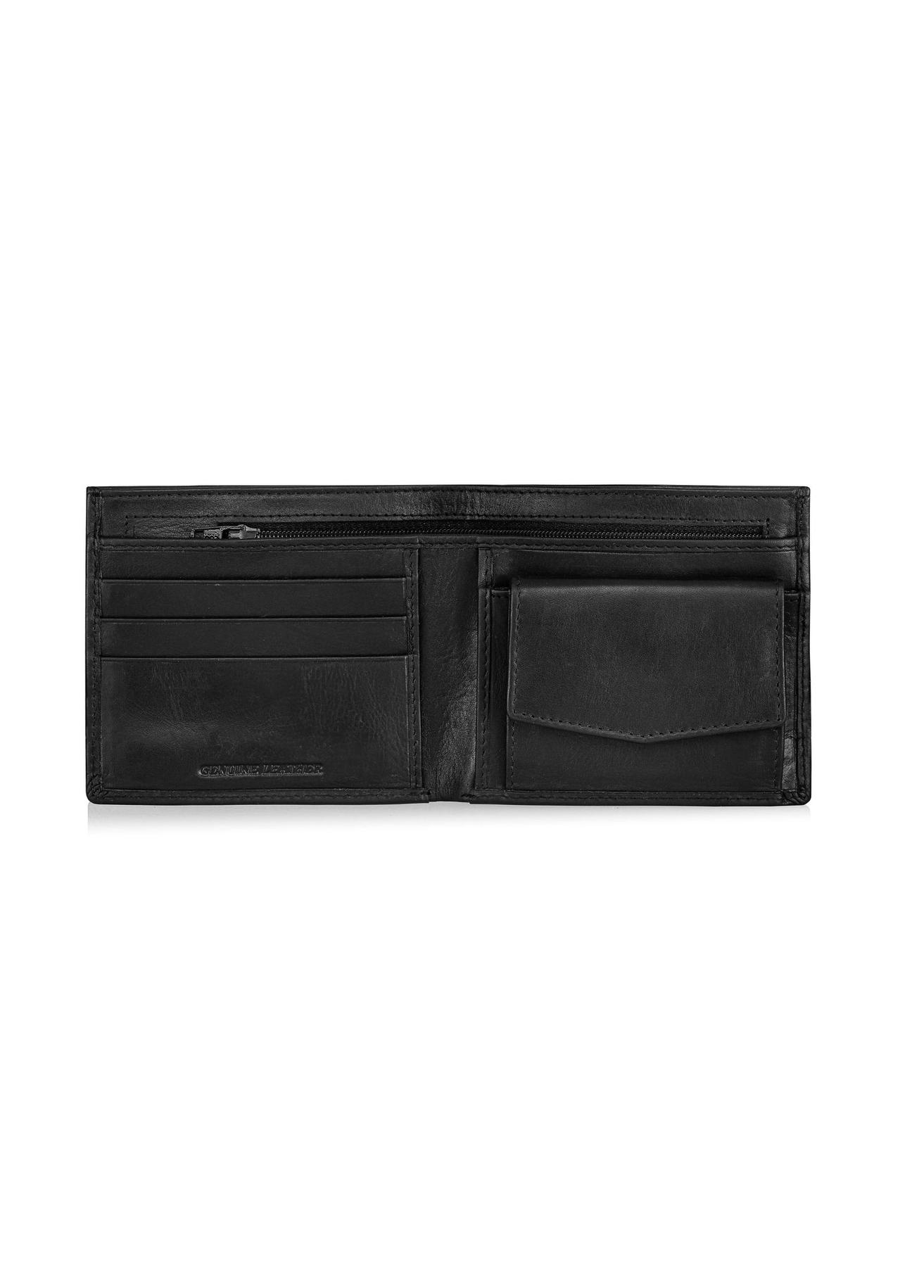 Black men's wallet without clasp PORMS-0624-99(Z24)-04