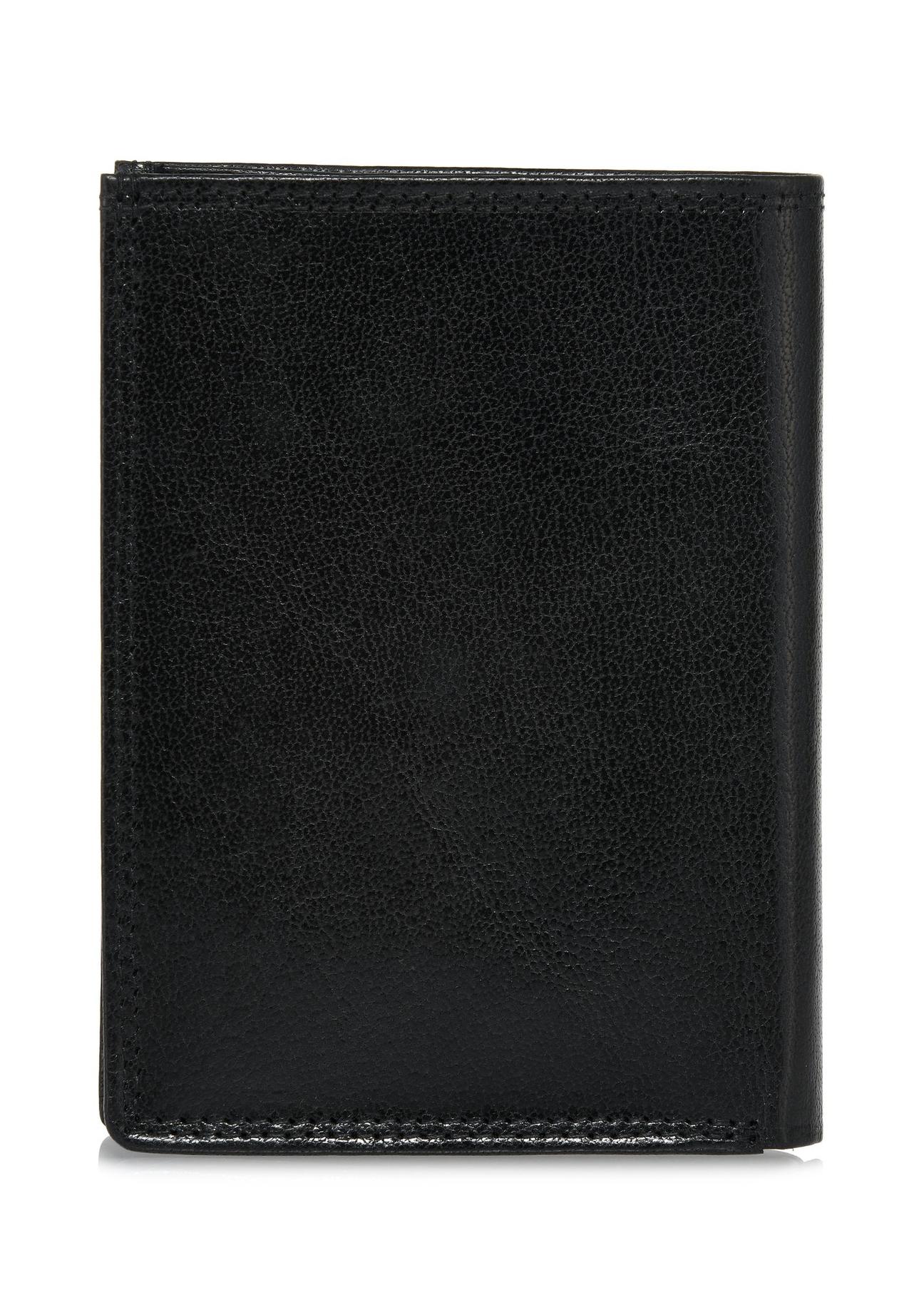 Skórzany niezapinany czarny portfel męski PORMS-0554-99(W24)
