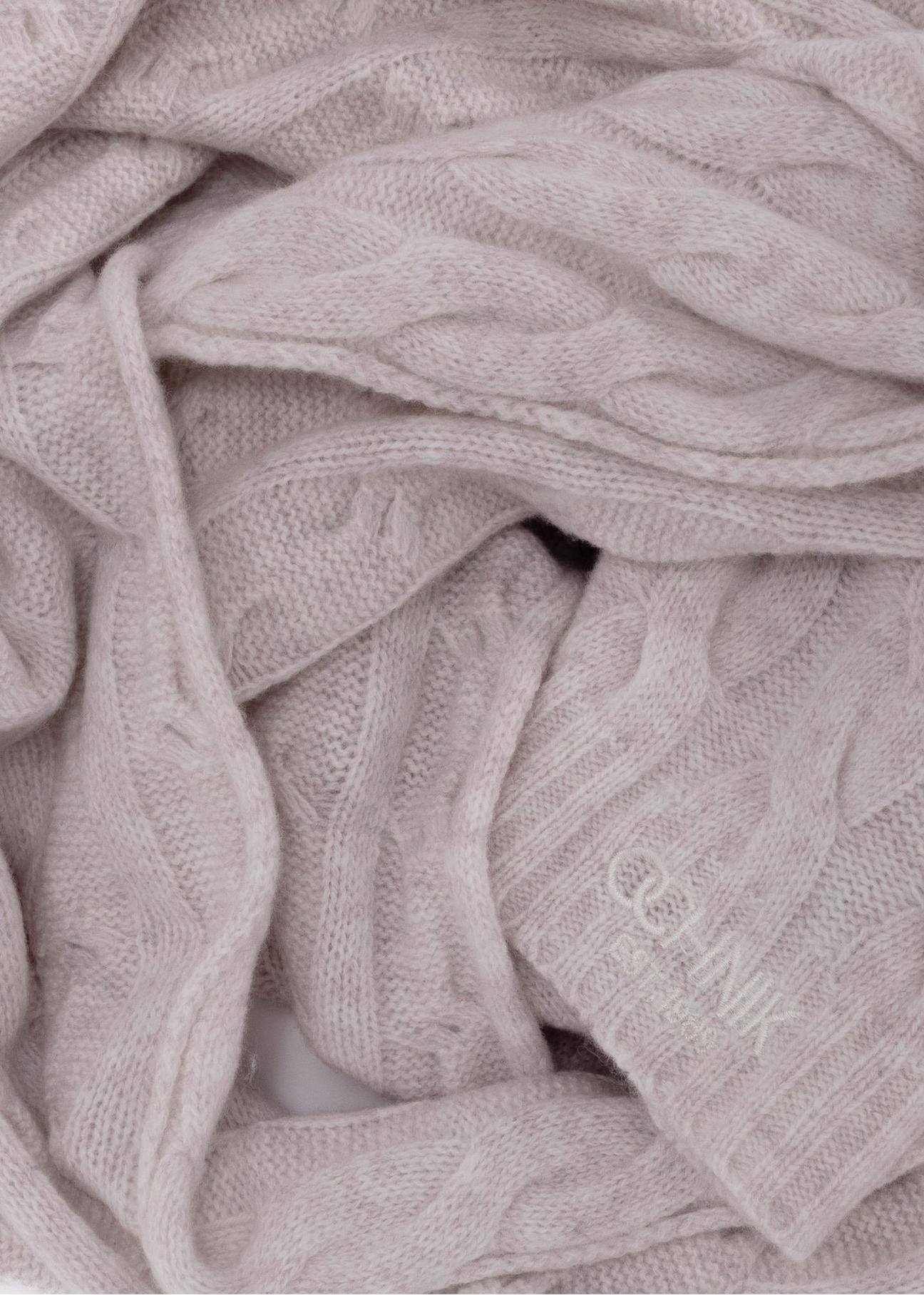 Wool light pink scarf SZADT-0181-81(Z24)-04