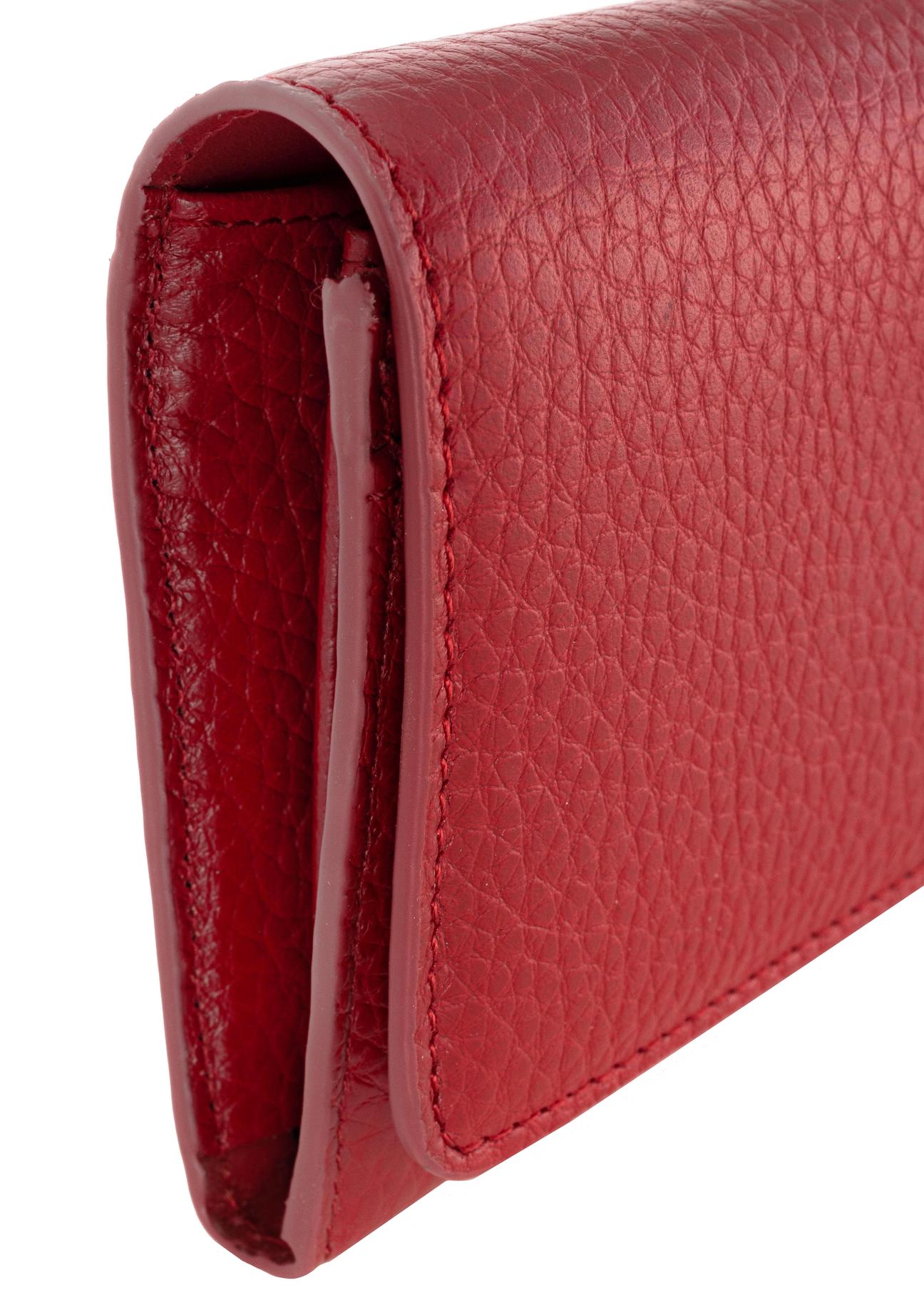 Duży czerwony skórzany portfel damski PORES-0893-40(Z23)