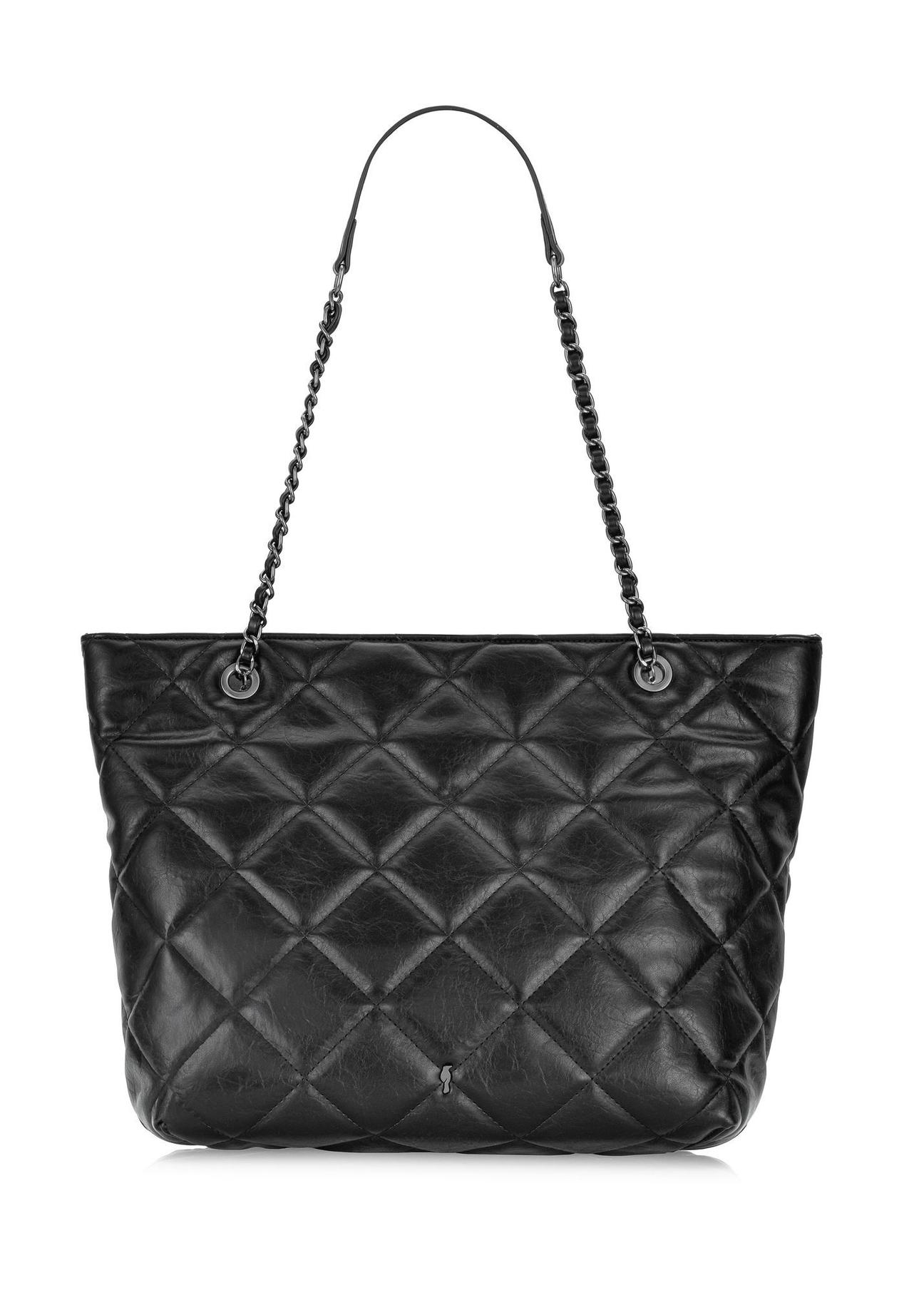 Quilted black women's bag TOREC-0954-99(Z24)-01