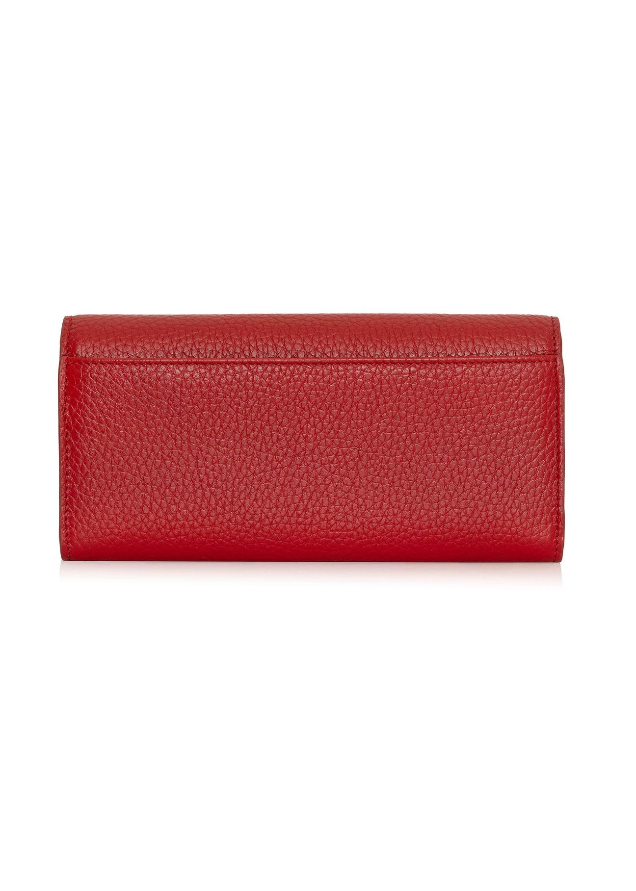 Large red leather women's wallet PORES-0893E-41(Z24)-04